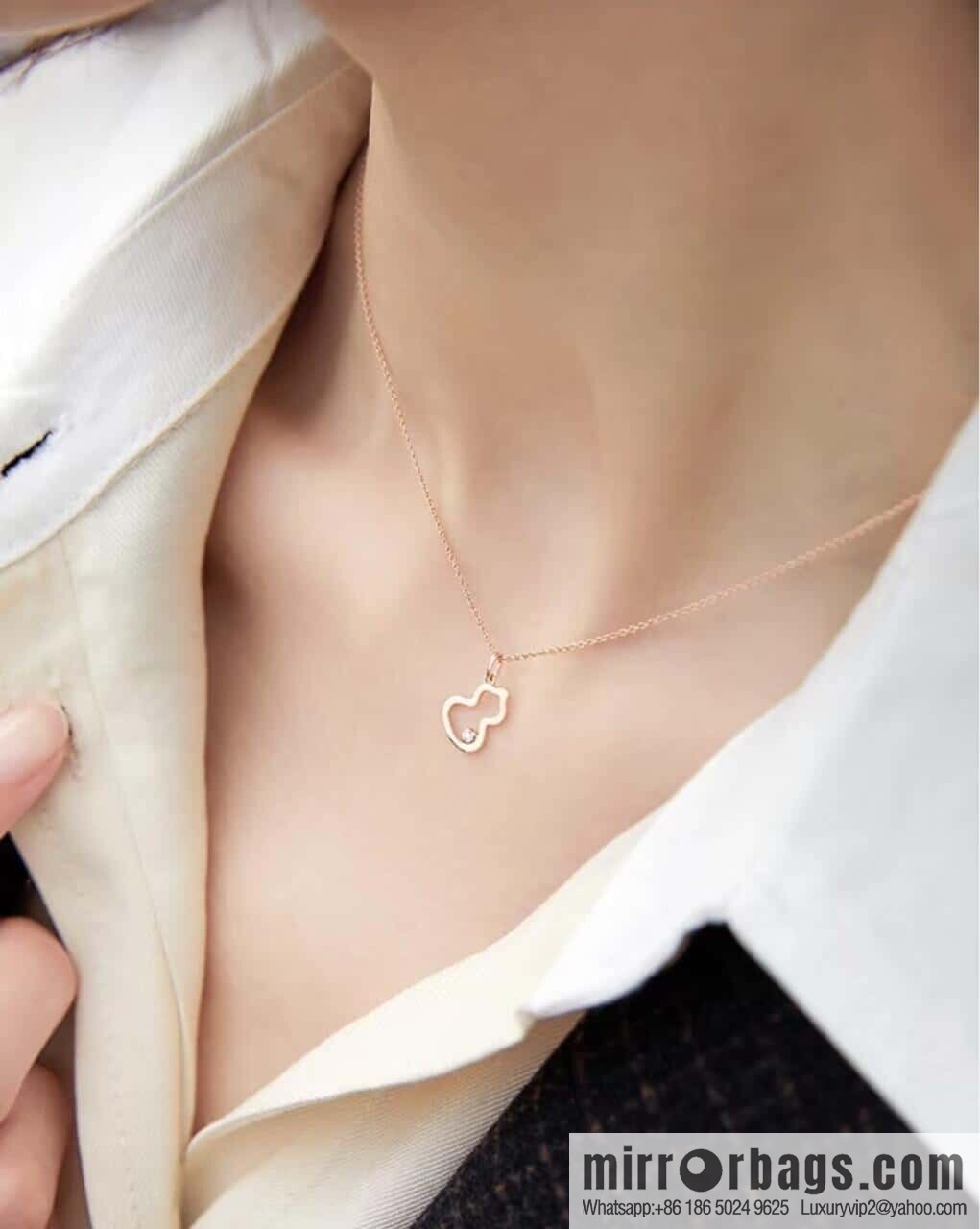 ☀️Qeelin Petite Wulu Gourd Necklace, Bracelet