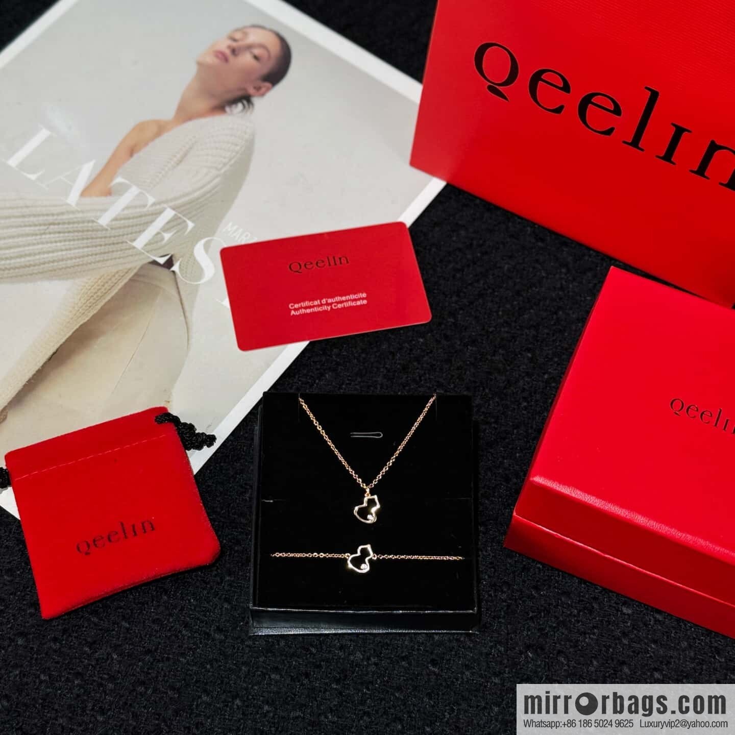 ☀️Qeelin Petite Wulu Gourd Necklace, Bracelet