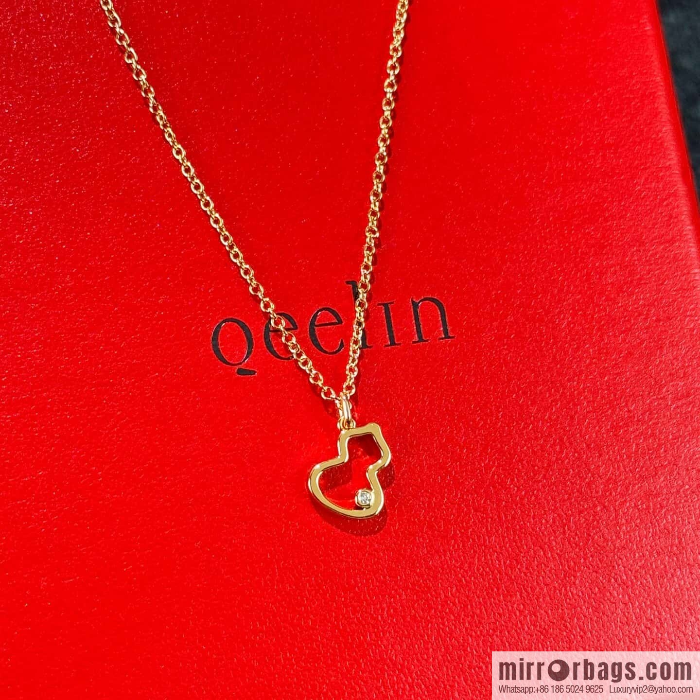 ☀️Qeelin Petite Wulu Gourd Necklace, Bracelet