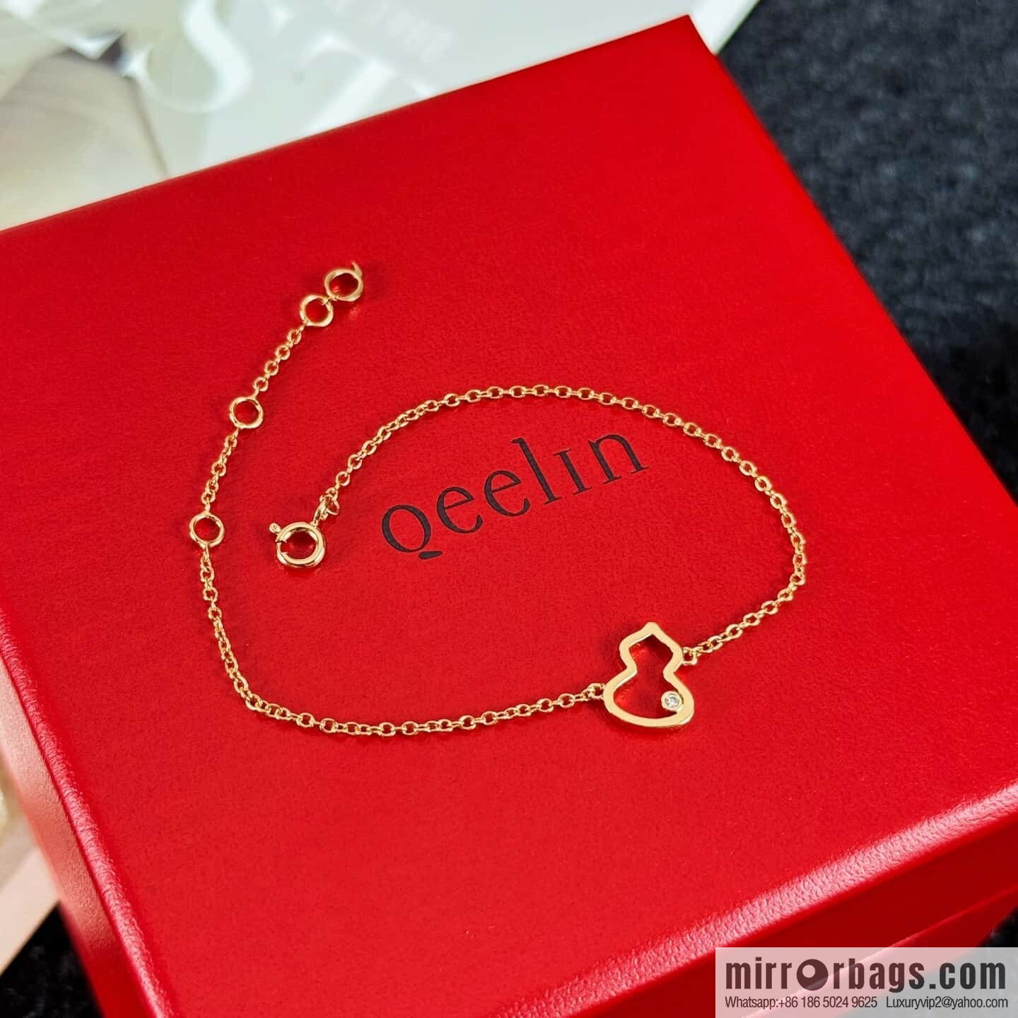☀️Qeelin Petite Wulu Gourd Necklace, Bracelet
