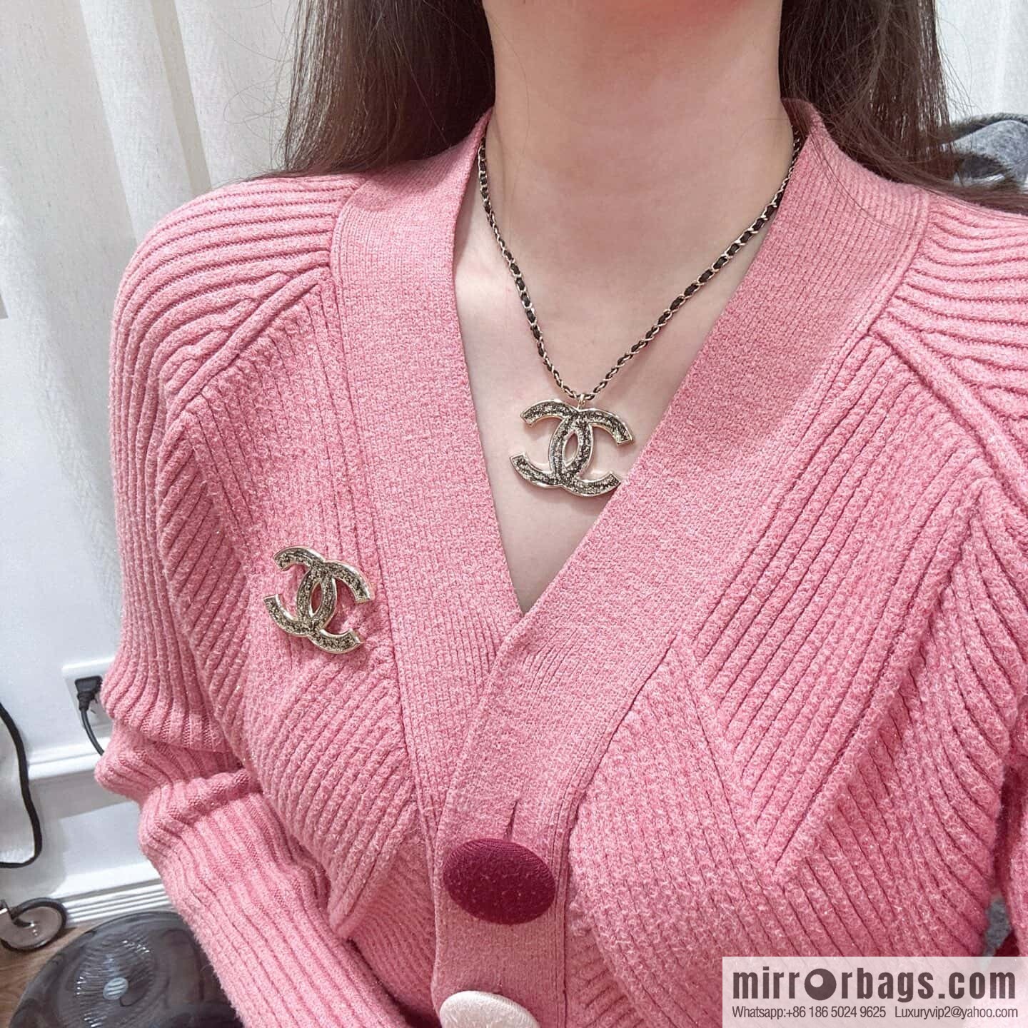 ❗️New ❗️☀️ New ☑️ Chanel Double C Black Leather Rope Necklace ☀️