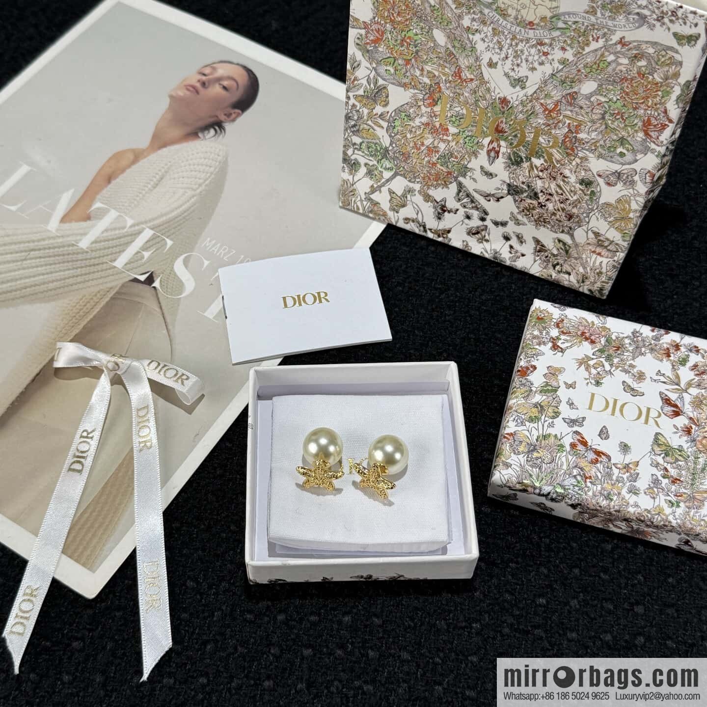 ❗️New ❗️☀️ New ☑️ Dior DIOR starfish pearl stud earrings ☀️