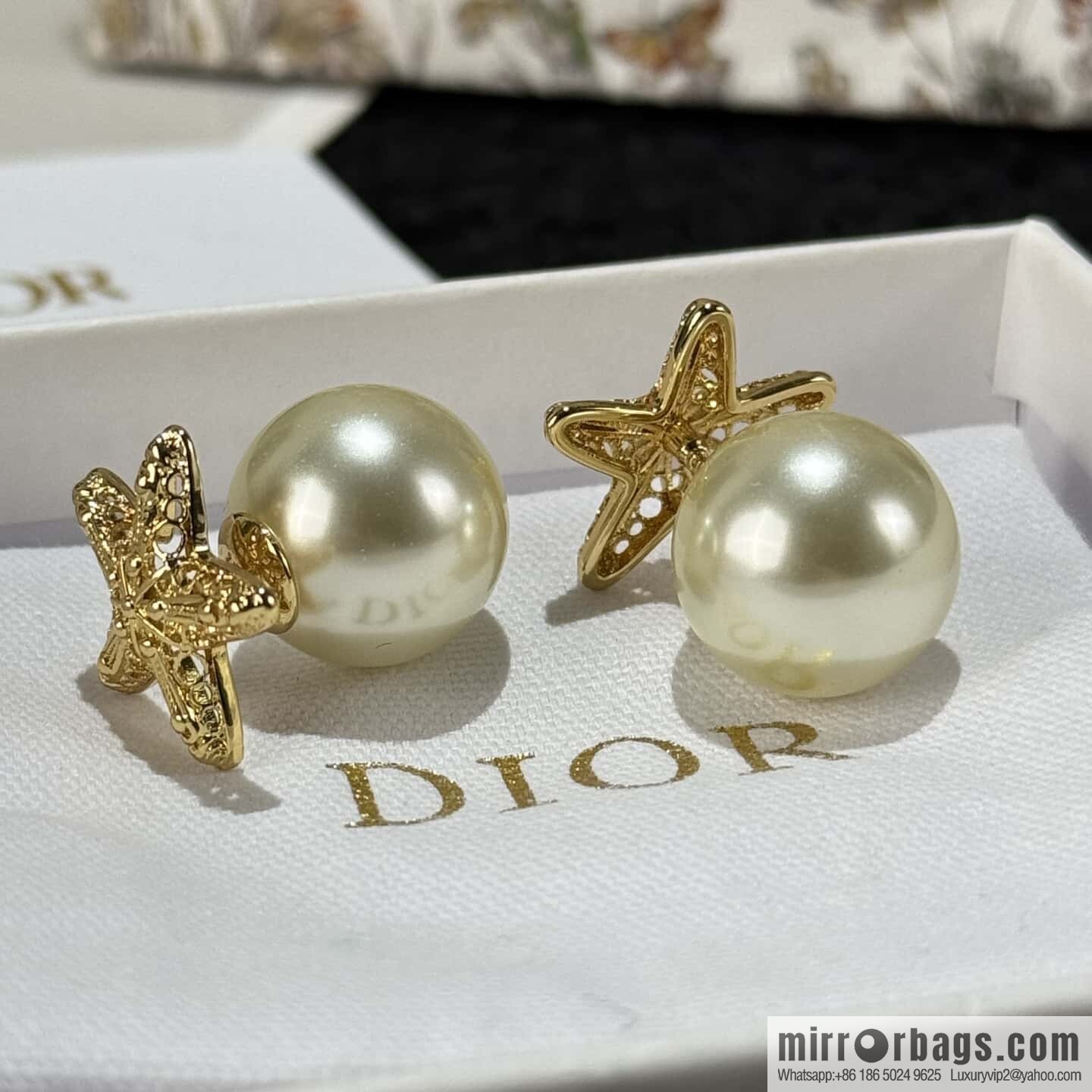 ❗️New ❗️☀️ New ☑️ Dior DIOR starfish pearl stud earrings ☀️