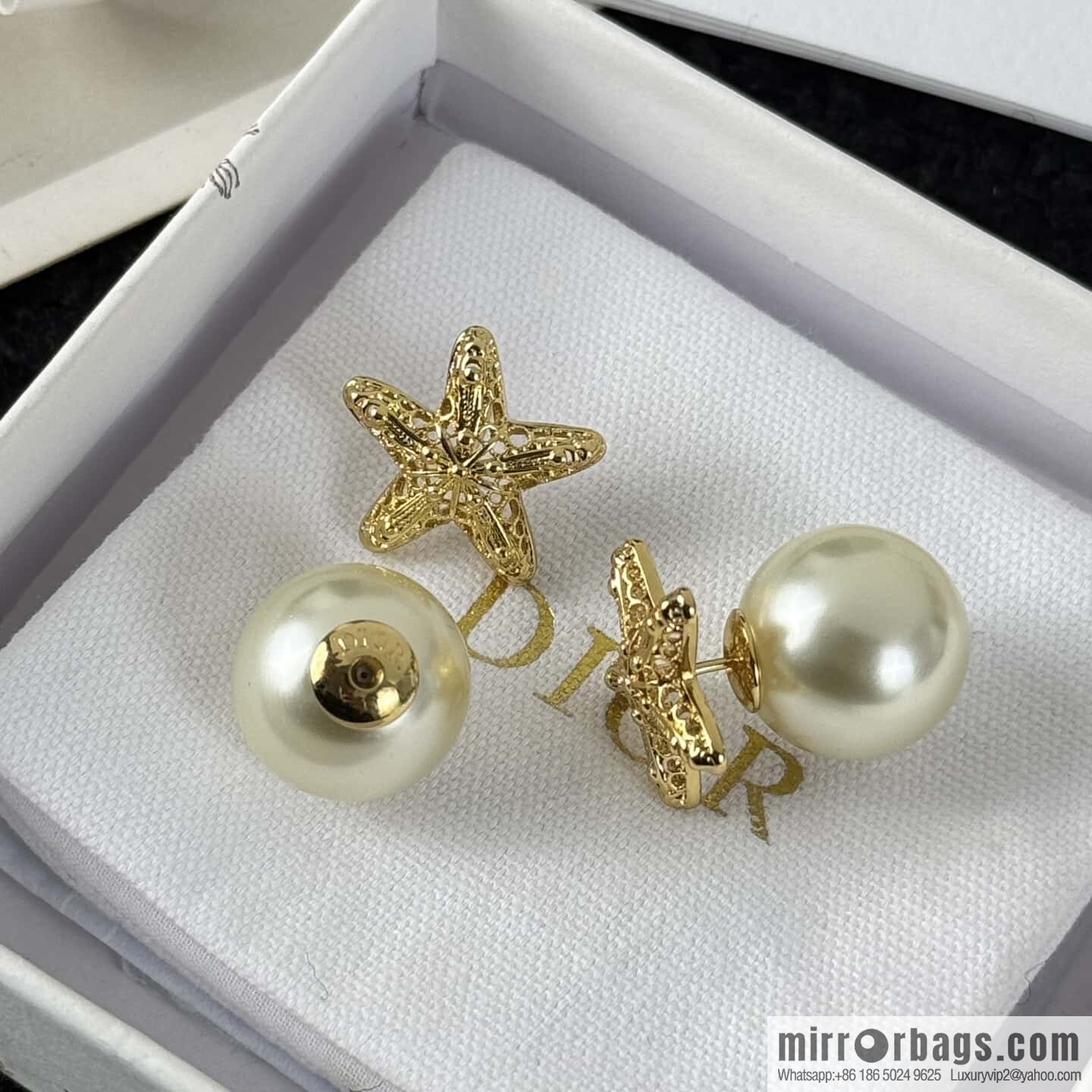 ❗️New ❗️☀️ New ☑️ Dior DIOR starfish pearl stud earrings ☀️