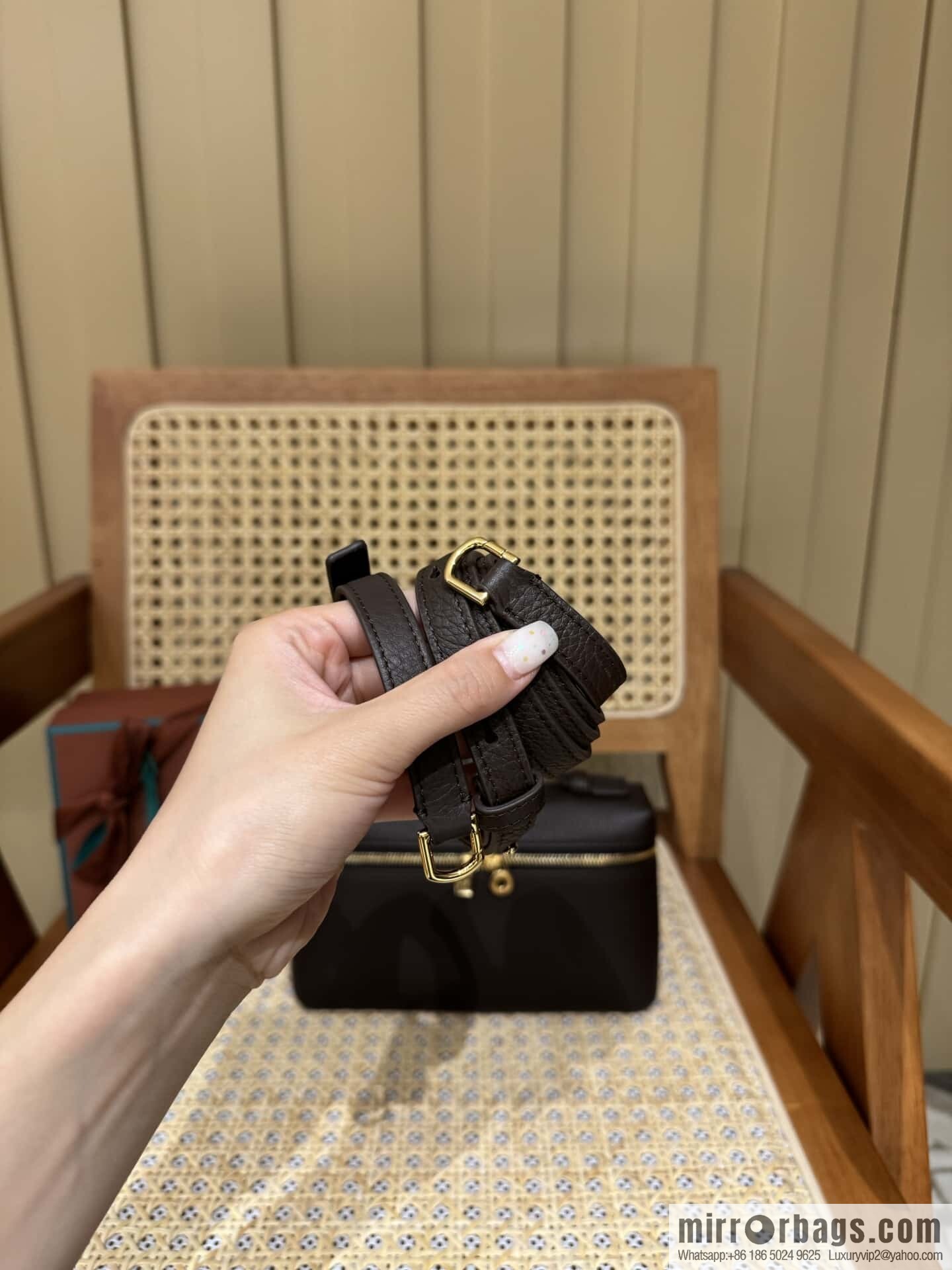 Loro Piana 2nd Generation Extra Pocket L19 Clutch Bag FAN4046 Chocolate Brown Gold Buckle
