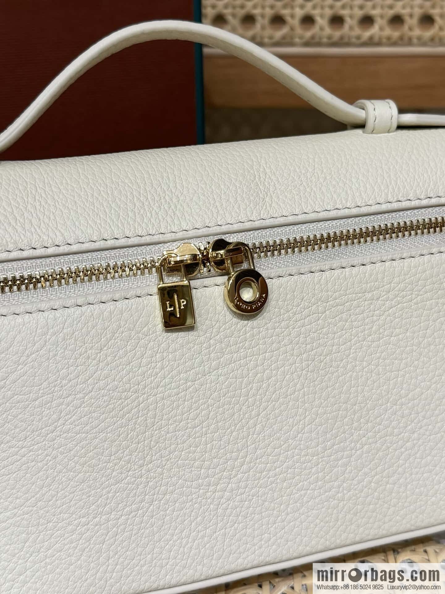 Loro Piana 2nd Generation Extra Pocket L19 Clutch Bag FAN4046 Whispering Platinum Buckle