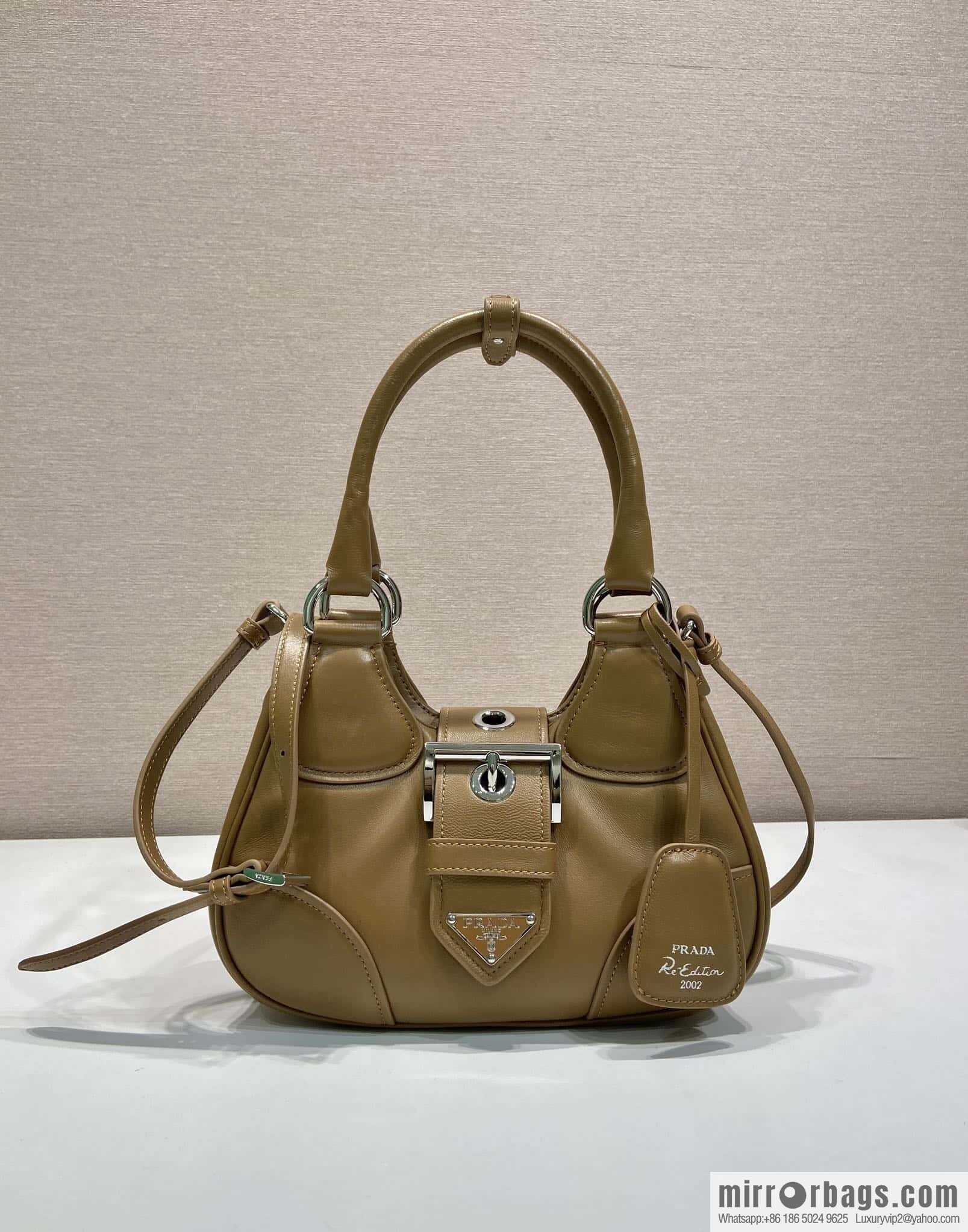PRADA 🎉 new Moon handbag 🎉 1BA381 full lambskin🎉🎉