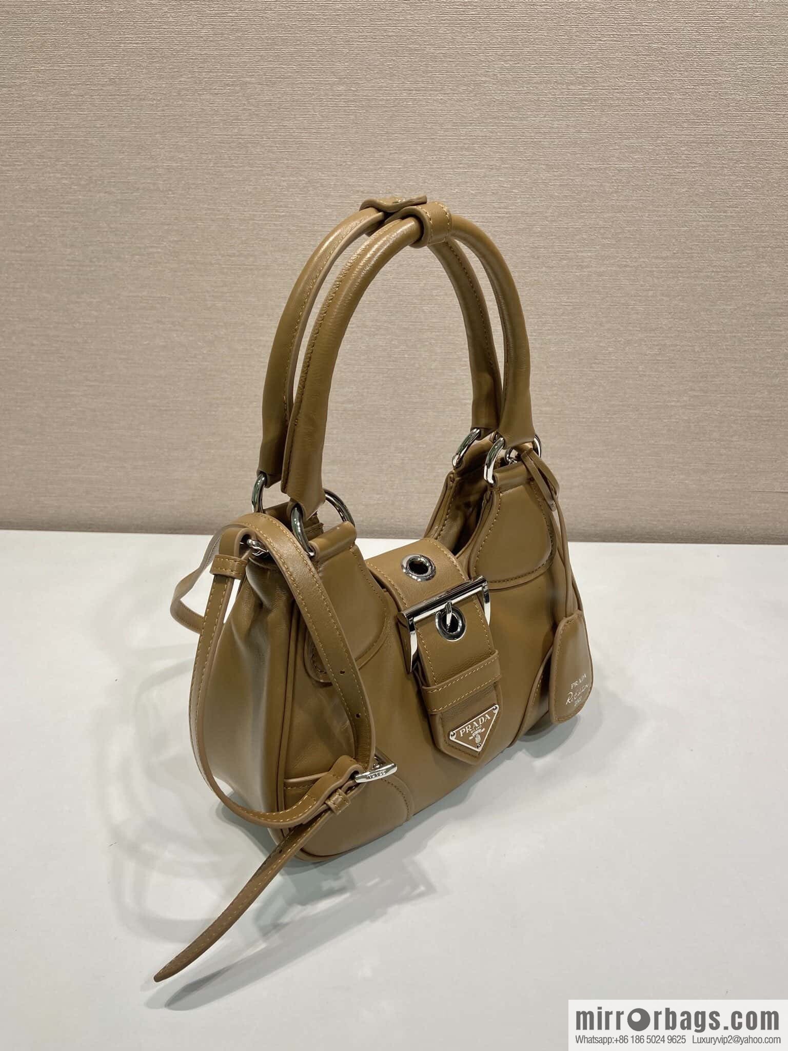 PRADA 🎉 new Moon handbag 🎉 1BA381 full lambskin🎉🎉