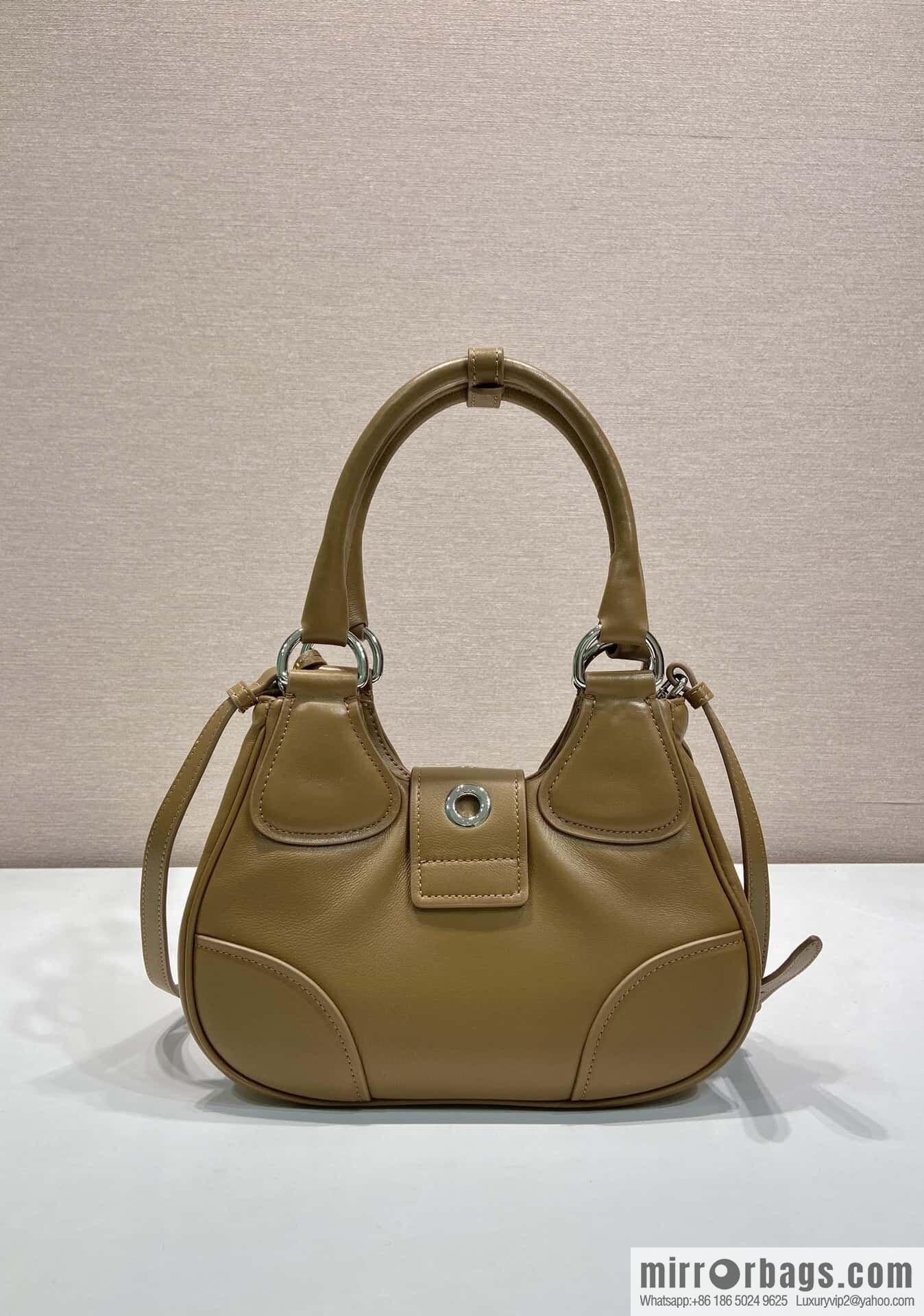PRADA 🎉 new Moon handbag 🎉 1BA381 full lambskin🎉🎉