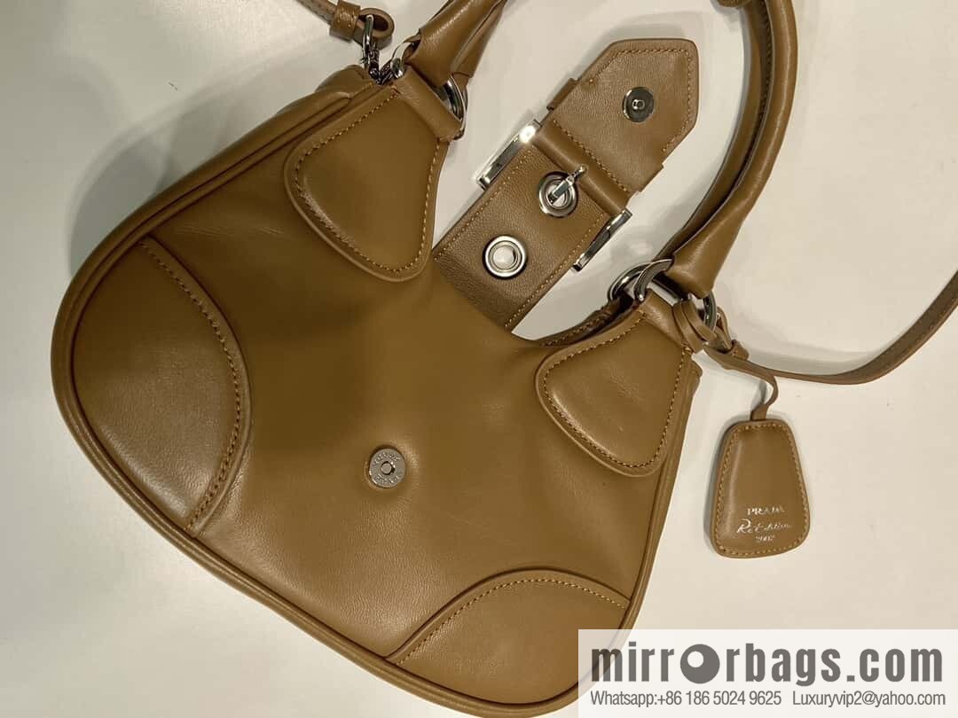 PRADA 🎉 new Moon handbag 🎉 1BA381 full lambskin🎉🎉