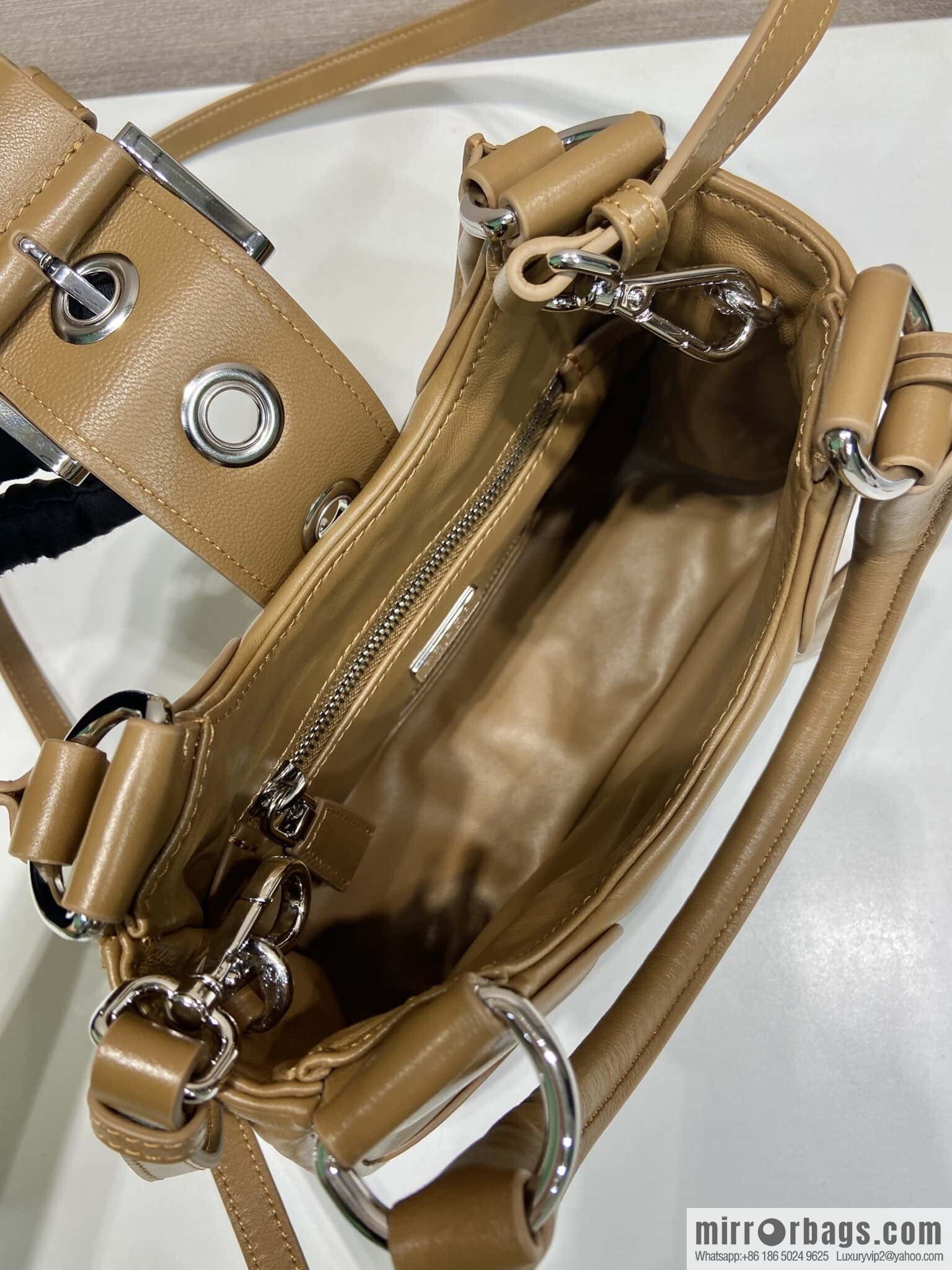 PRADA 🎉 new Moon handbag 🎉 1BA381 full lambskin🎉🎉