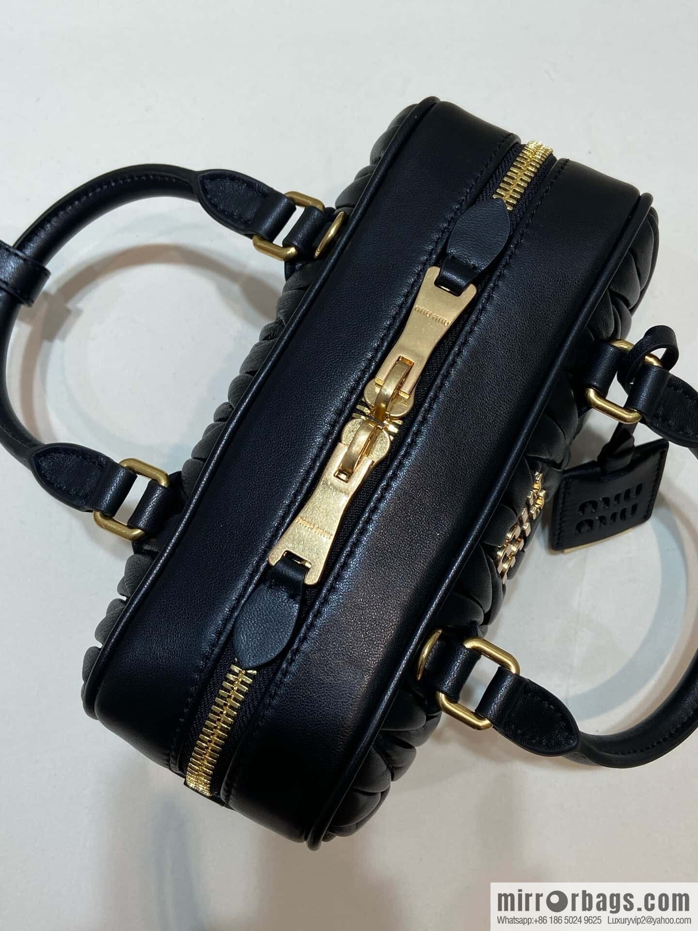 Sheepskin Textured Retro Rectangle Bag | Leather Bowling Bag 5BB142 💕💕 Black
