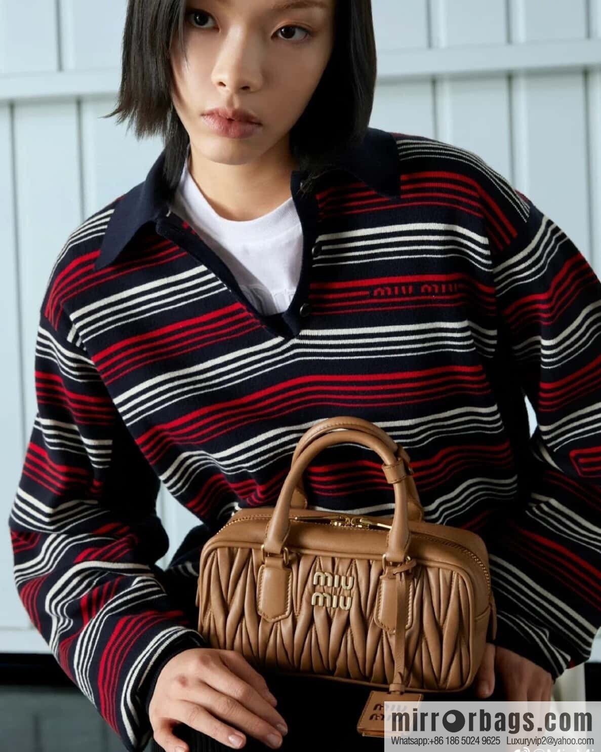 Sheepskin Textured Retro Rectangle Bag | Leather Bowling Bag 5BB142 💕💕