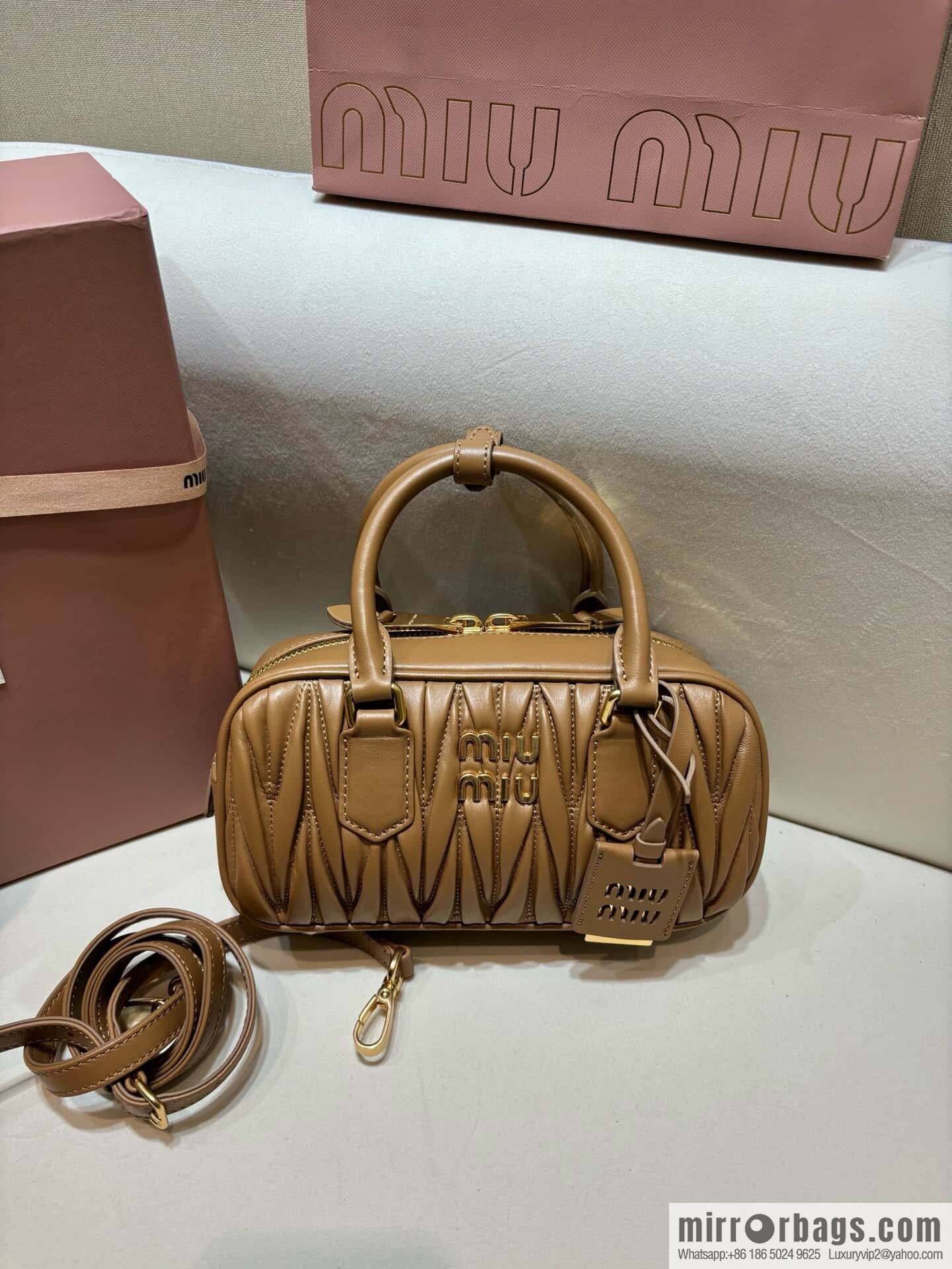 Sheepskin Textured Retro Rectangle Bag | Leather Bowling Bag 5BB142 💕💕