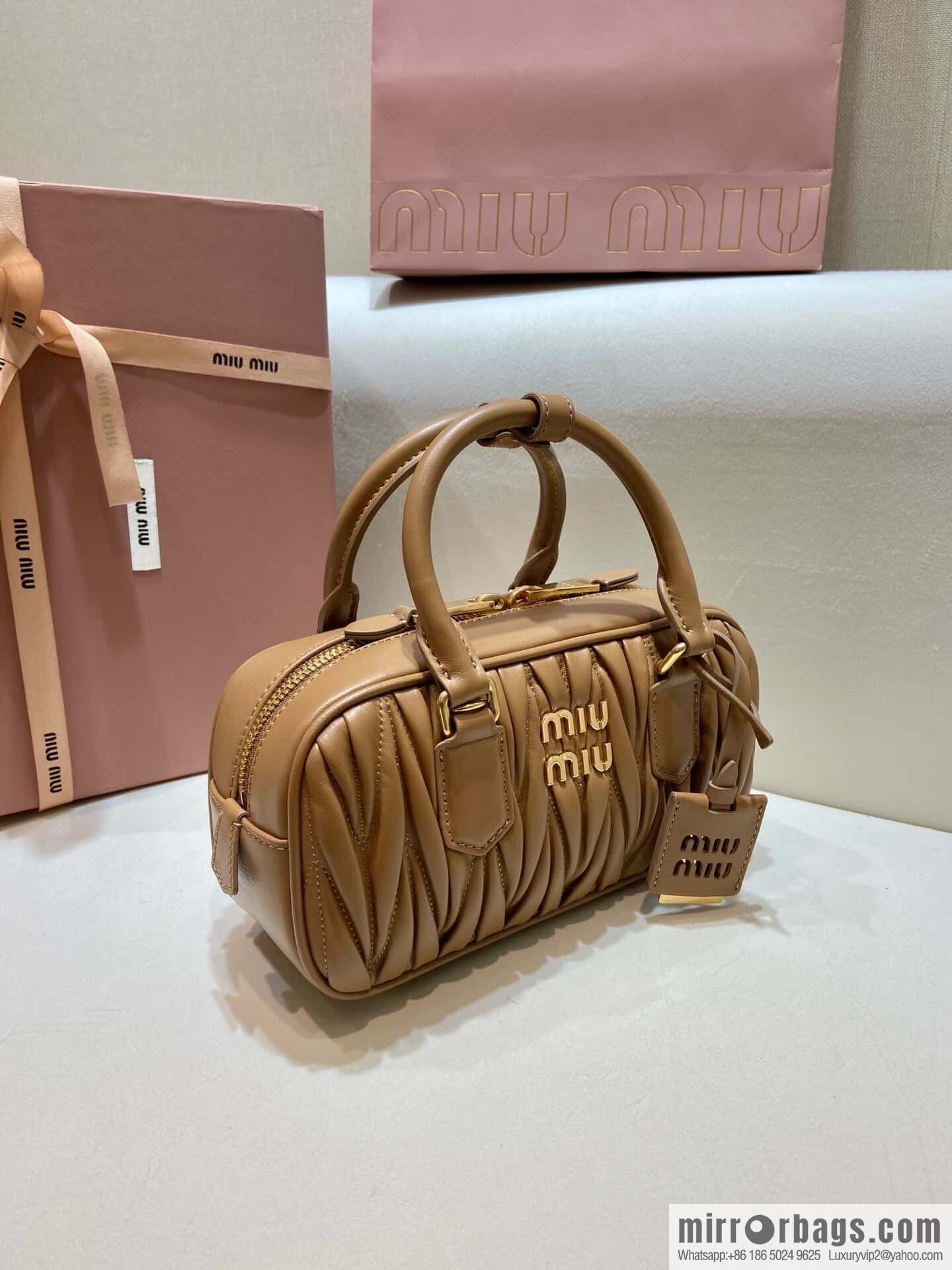 Sheepskin Textured Retro Rectangle Bag | Leather Bowling Bag 5BB142 💕💕
