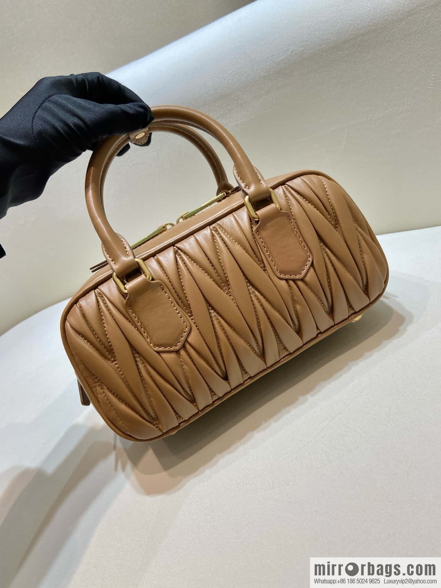 Sheepskin Textured Retro Rectangle Bag | Leather Bowling Bag 5BB142 💕💕