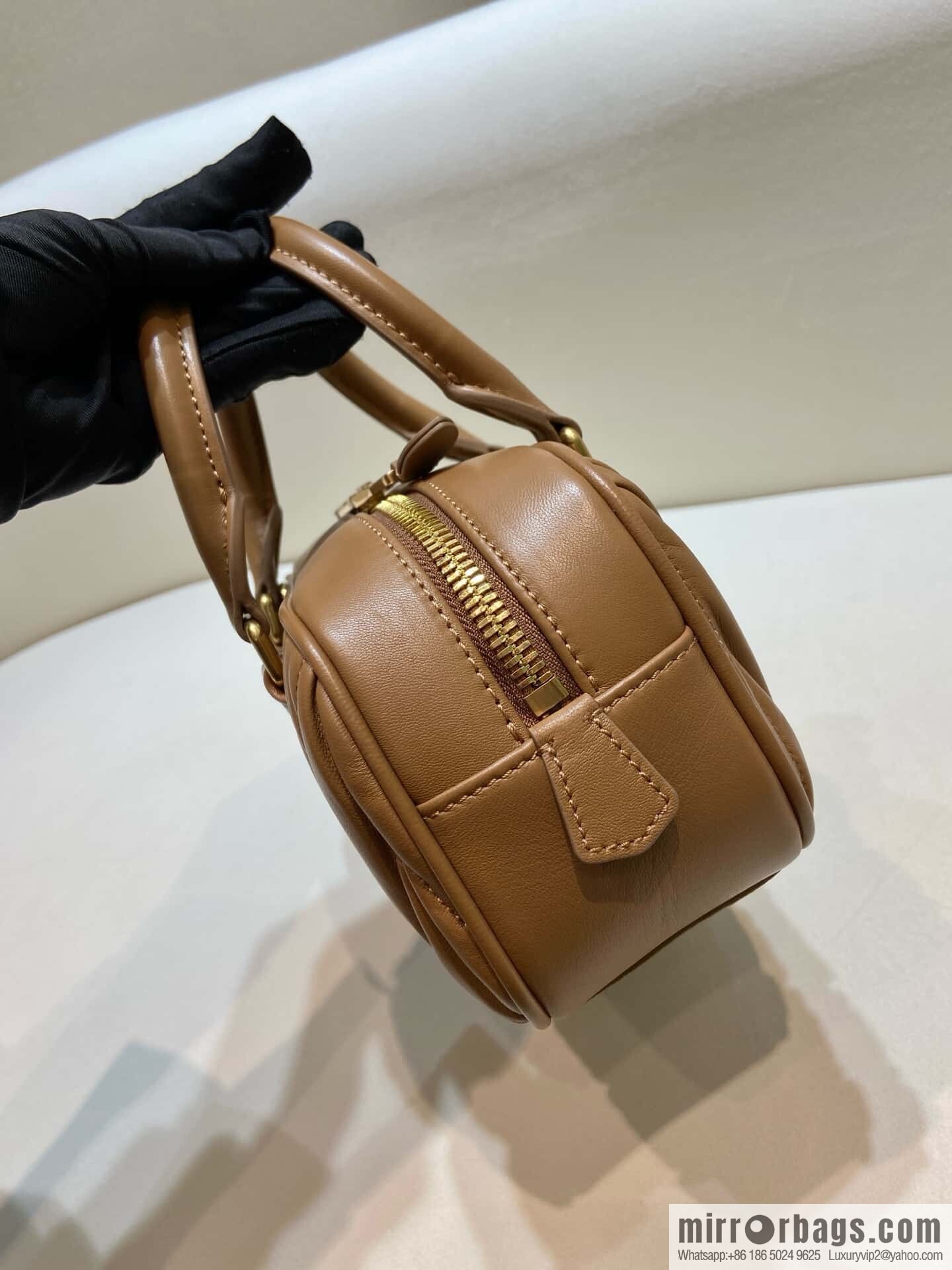 Sheepskin Textured Retro Rectangle Bag | Leather Bowling Bag 5BB142 💕💕