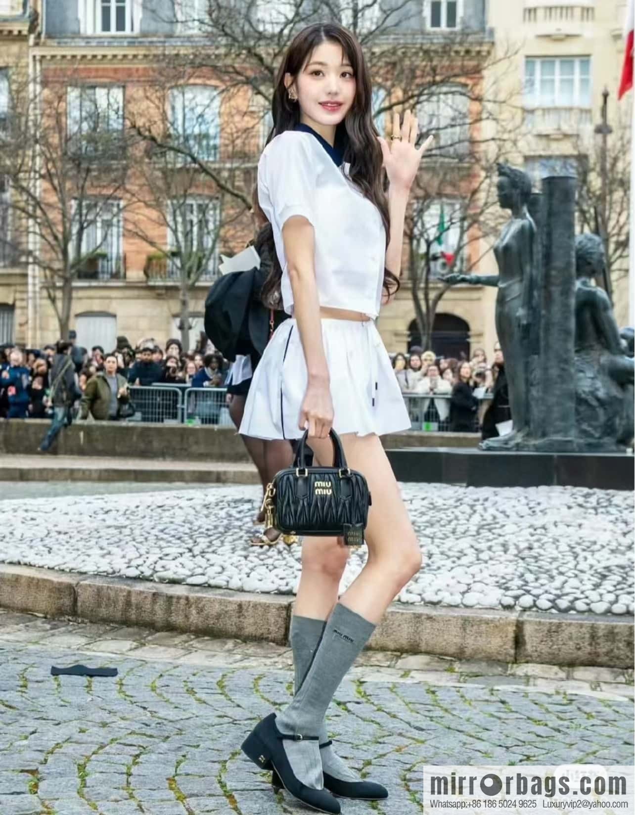 Sheepskin Textured Retro Rectangle Bag | Leather Bowling Bag 5BB123 💕💕 Black