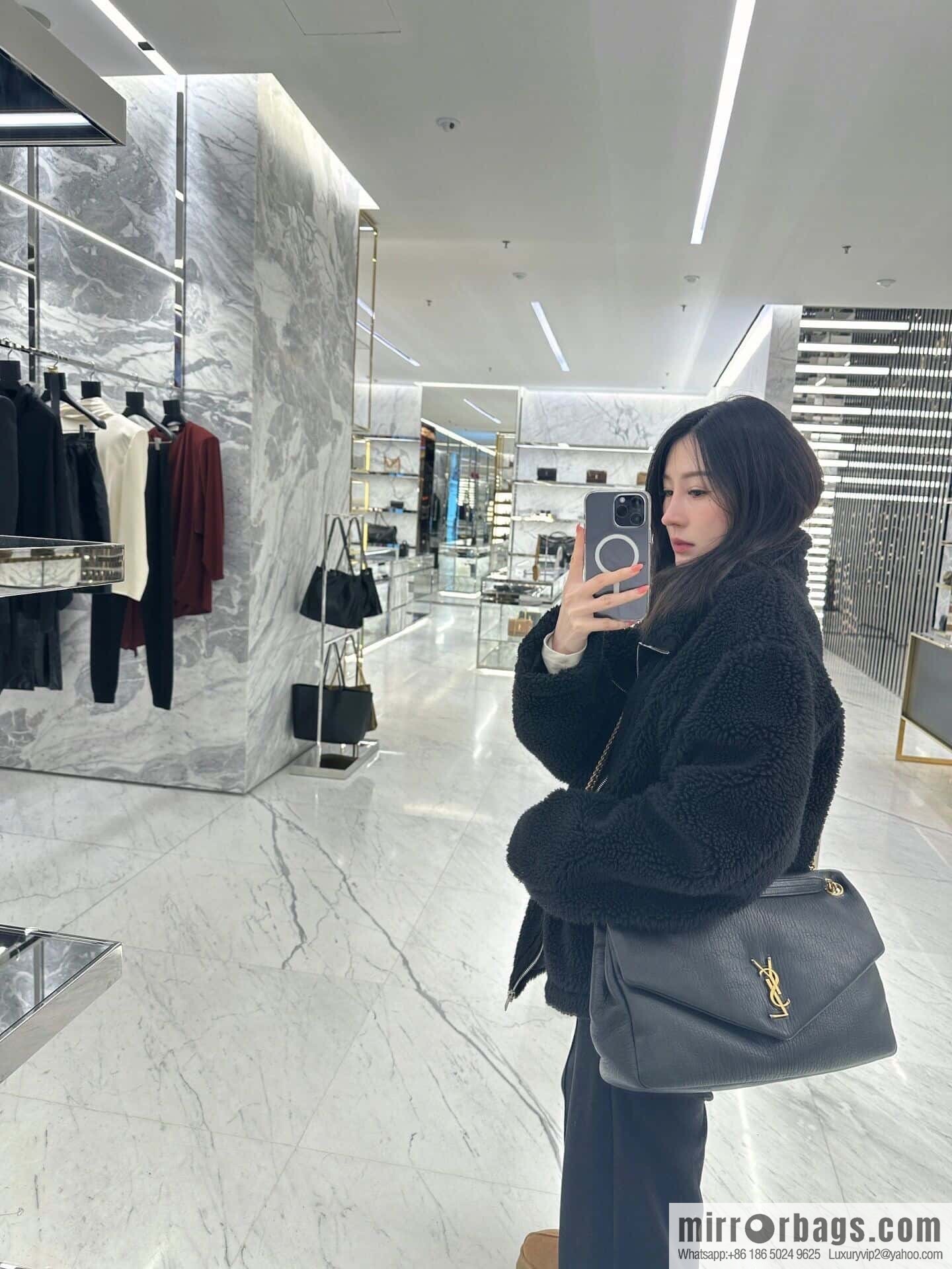 YSL ππππ¬π£π¦π’_ elephant pattern sheepskin chain bag 777399