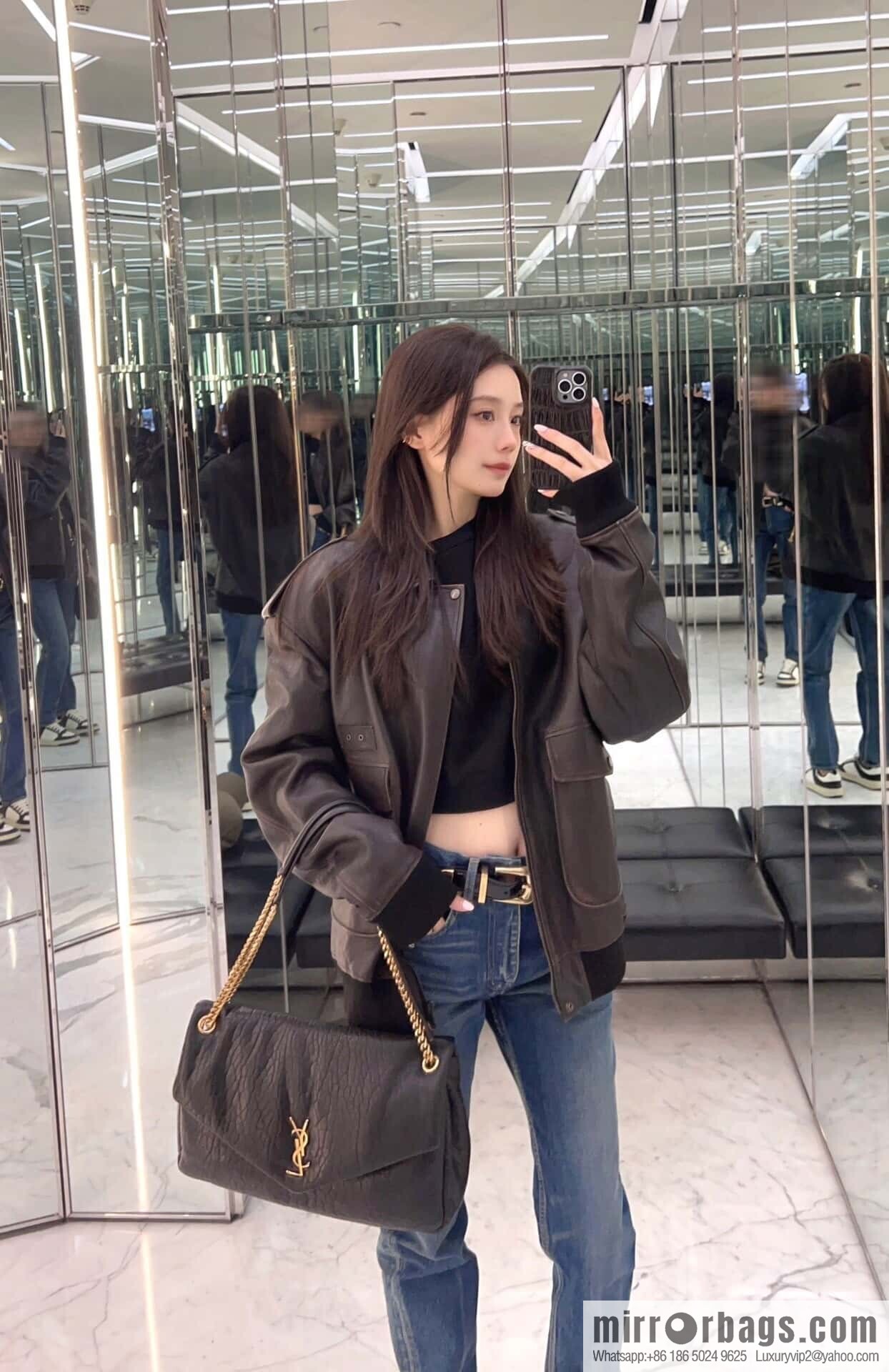 YSL ππππ¬π£π¦π’_ elephant pattern sheepskin chain bag 777399