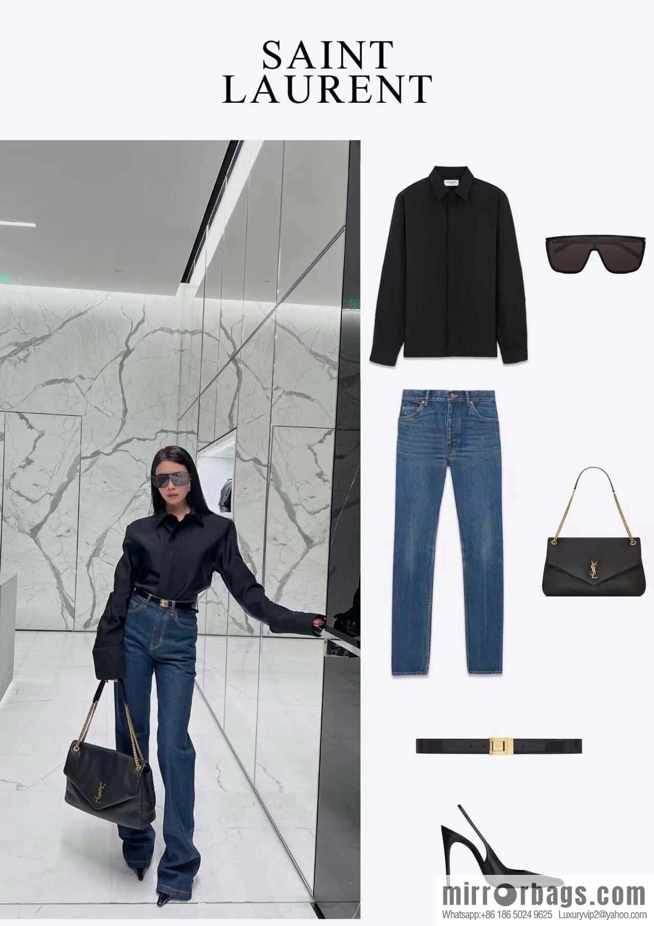 YSL ππππ¬π£π¦π’_ elephant pattern sheepskin chain bag 777399