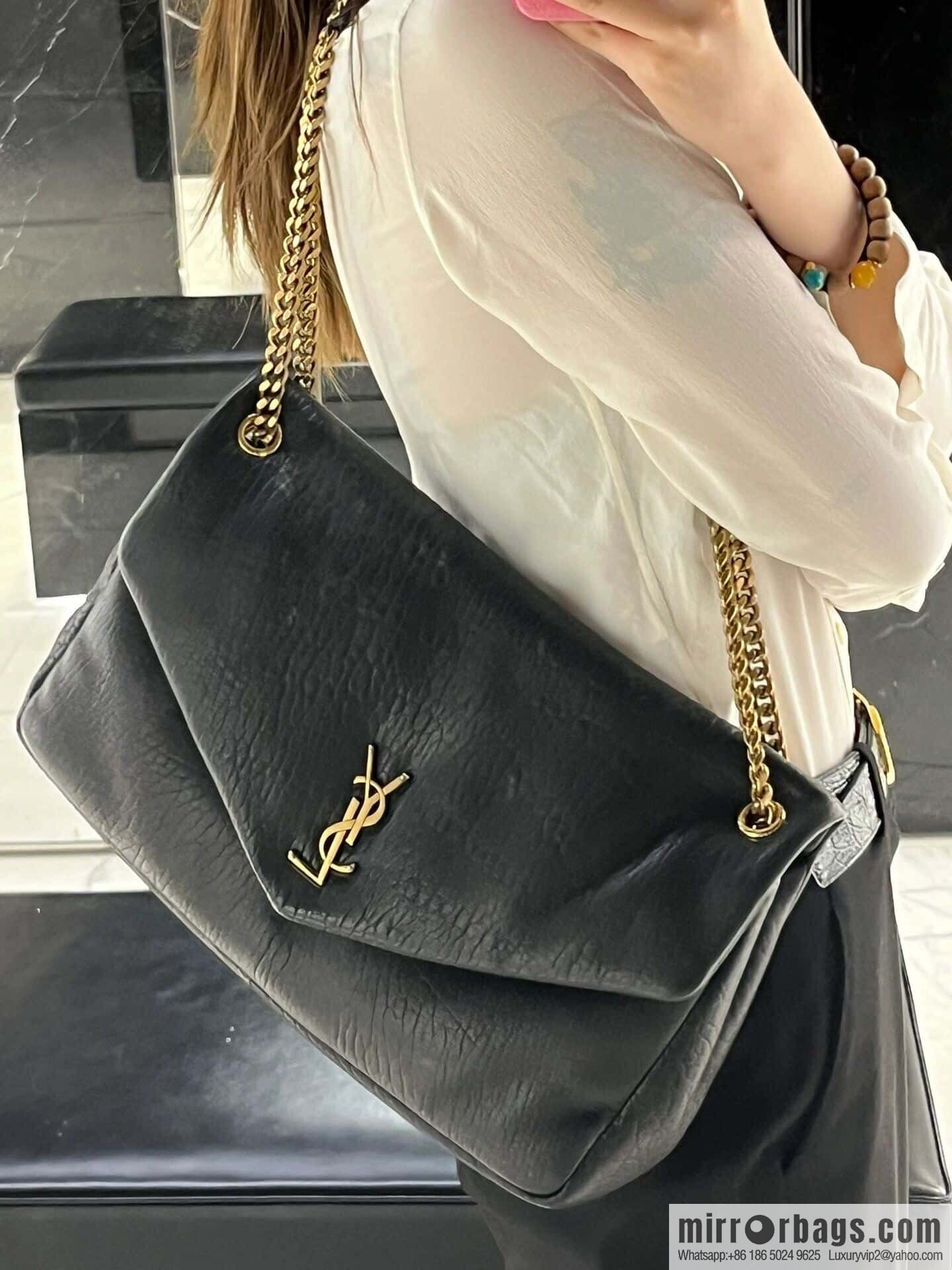 YSL ππππ¬π£π¦π’_ elephant pattern sheepskin chain bag 777399