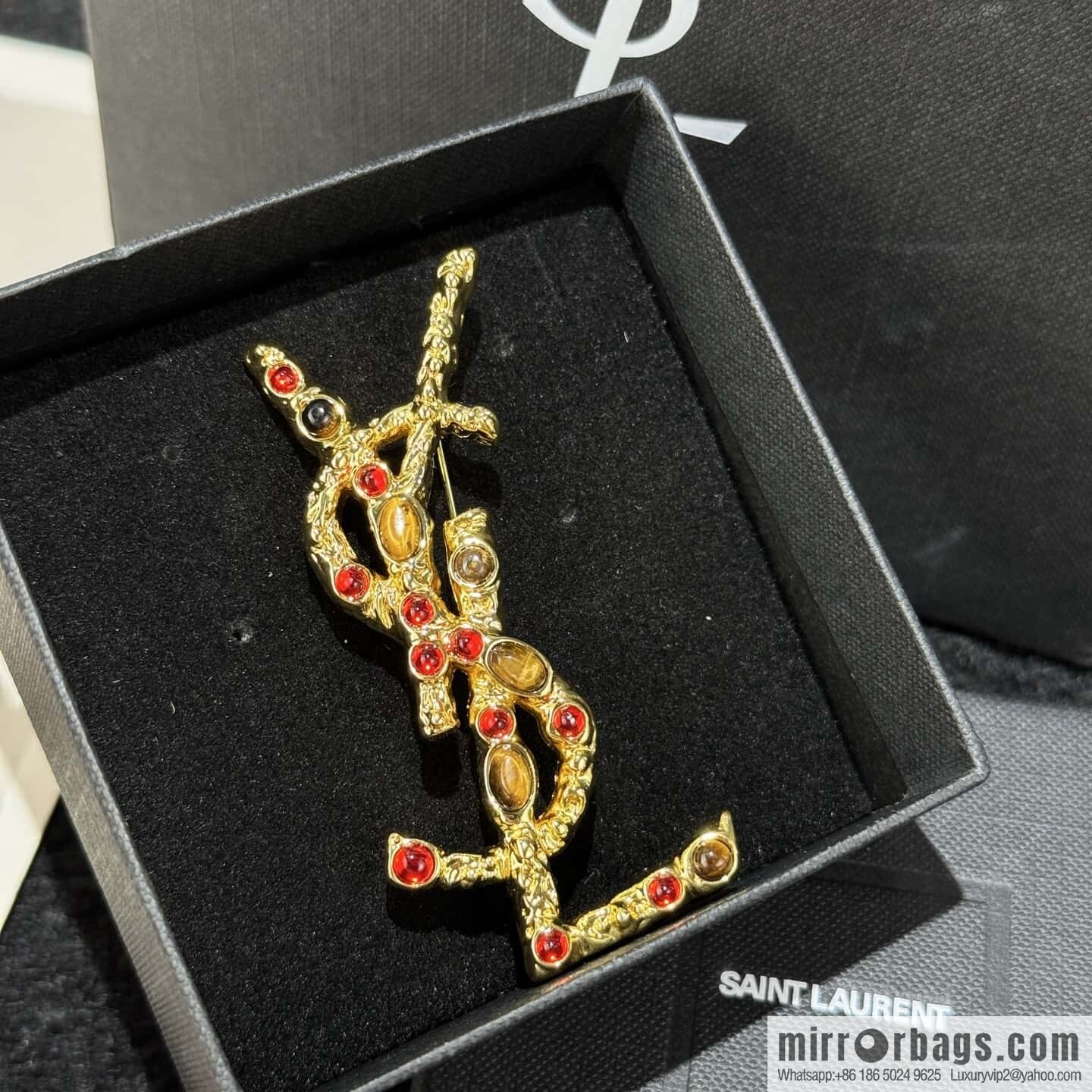 ❗️New ❗️ Saint Laurent YSL Gold Brooch