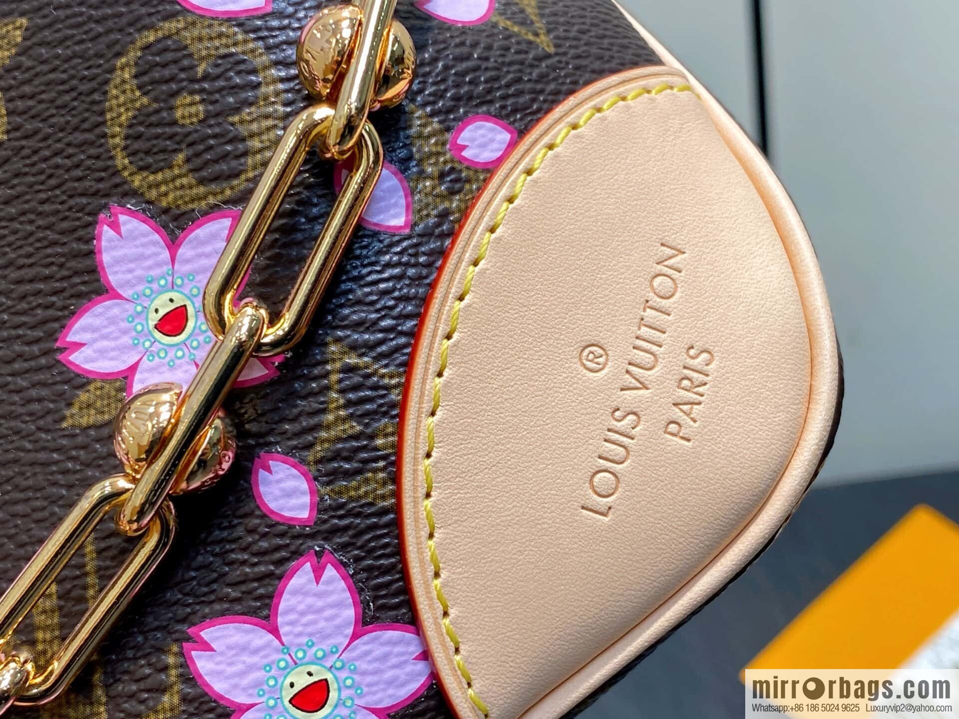 [Boutique‑grade] M13265 cherry blossom, silk screen croissant LV x TM BOULOGNE handbag