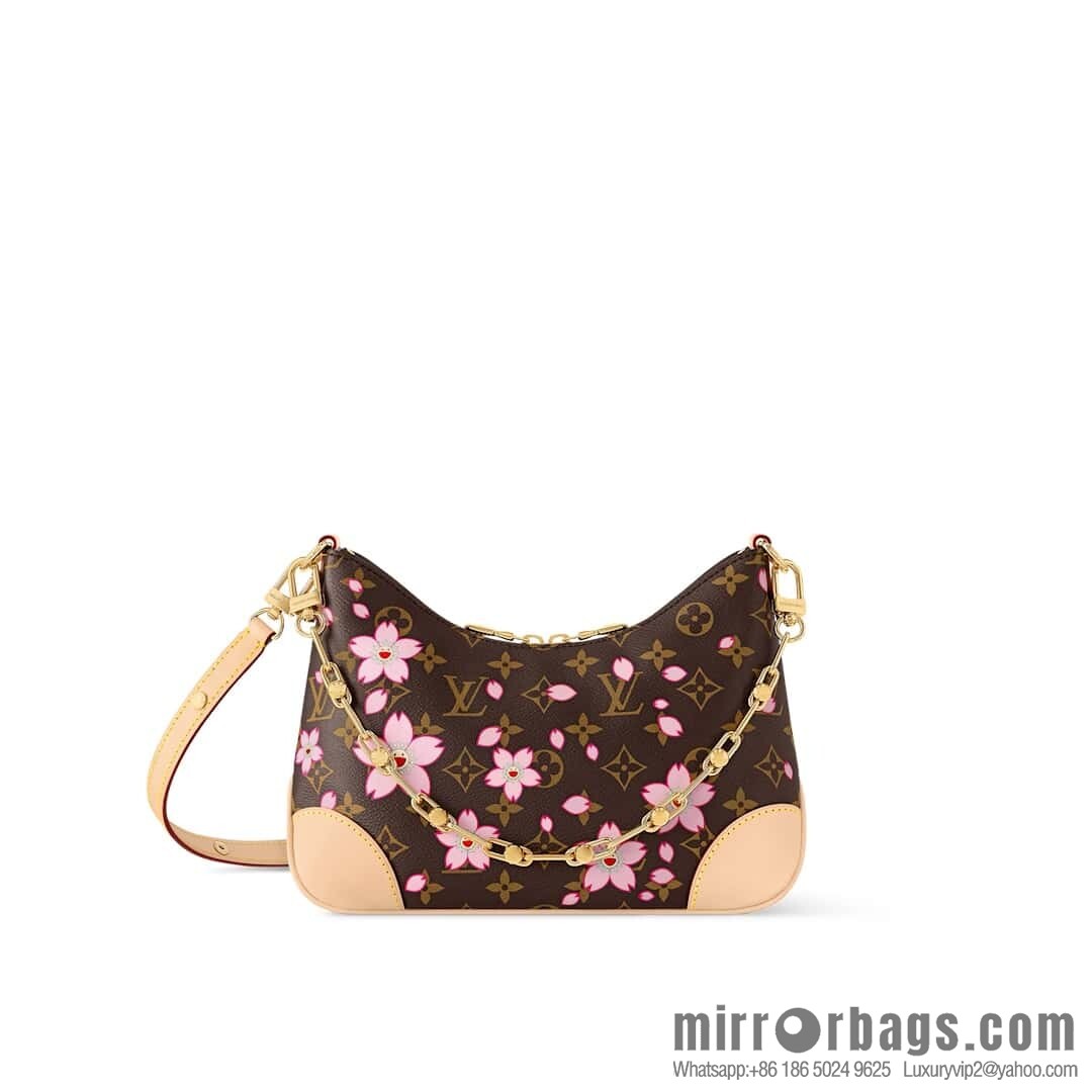 [Boutique‑grade] M13265 cherry blossom, silk screen croissant LV x TM BOULOGNE handbag