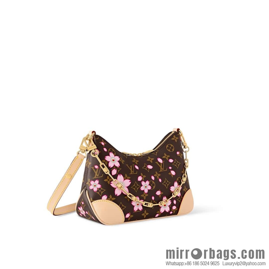 [Boutique‑grade] M13265 cherry blossom, silk screen croissant LV x TM BOULOGNE handbag