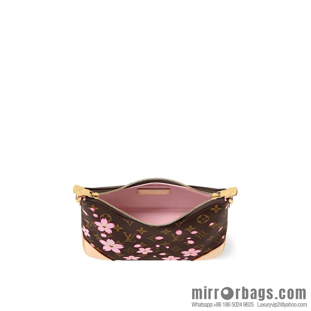 [Boutique‑grade] M13265 cherry blossom, silk screen croissant LV x TM BOULOGNE handbag