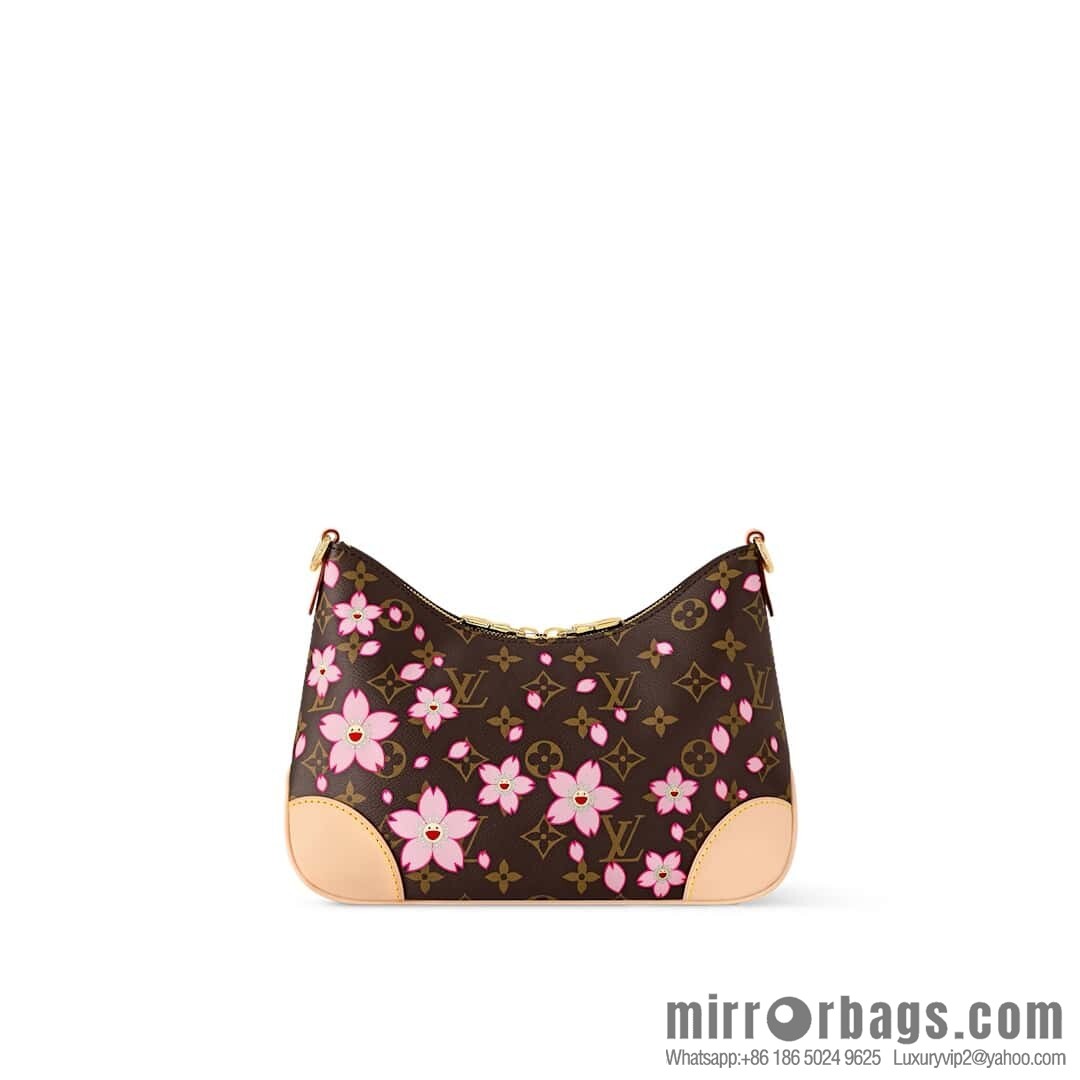 [Boutique‑grade] M13265 cherry blossom, silk screen croissant LV x TM BOULOGNE handbag