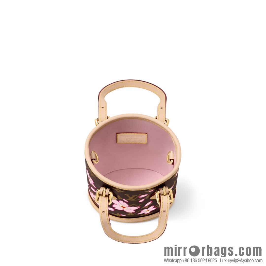 [Boutique‑grade] M13417 old flower, cherry blossom silk screen bucket bag LV XTM NANO BUCKET handbag