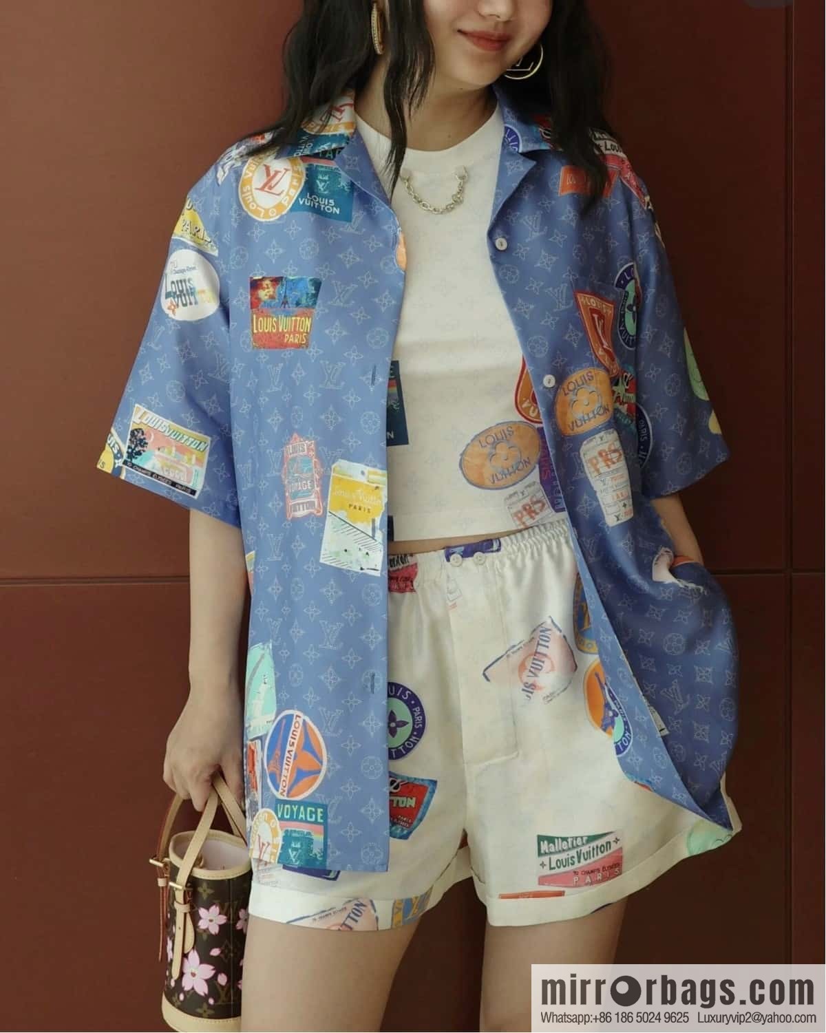 [Boutique‑grade] M13417 old flower, cherry blossom silk screen bucket bag LV XTM NANO BUCKET handbag