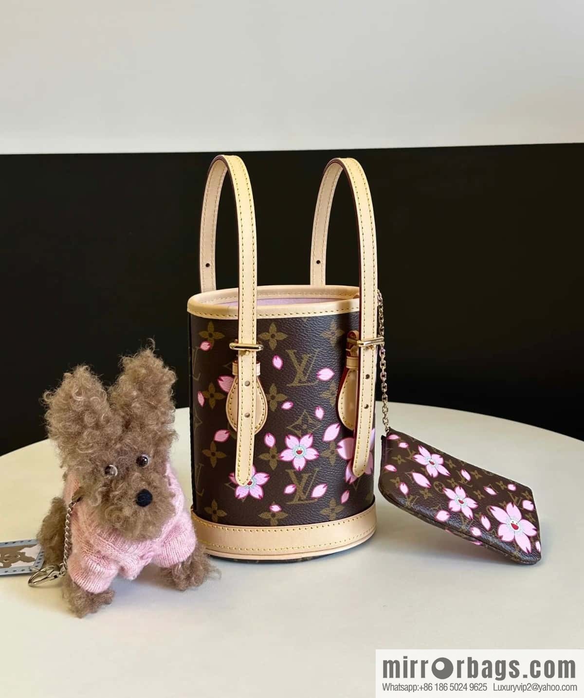 [Boutique‑grade] M13417 old flower, cherry blossom silk screen bucket bag LV XTM NANO BUCKET handbag