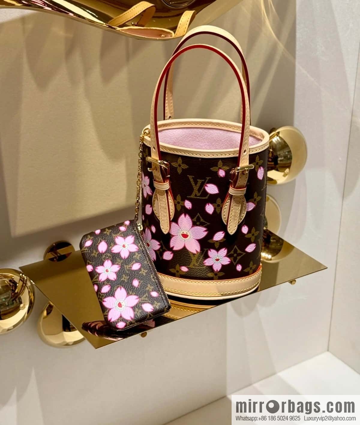 [Boutique‑grade] M13417 old flower, cherry blossom silk screen bucket bag LV XTM NANO BUCKET handbag