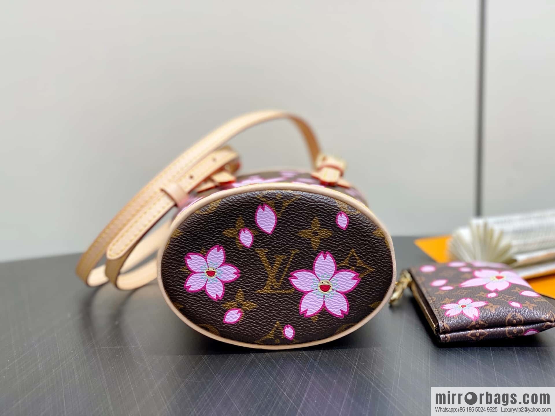 [Boutique‑grade] M13417 old flower, cherry blossom silk screen bucket bag LV XTM NANO BUCKET handbag