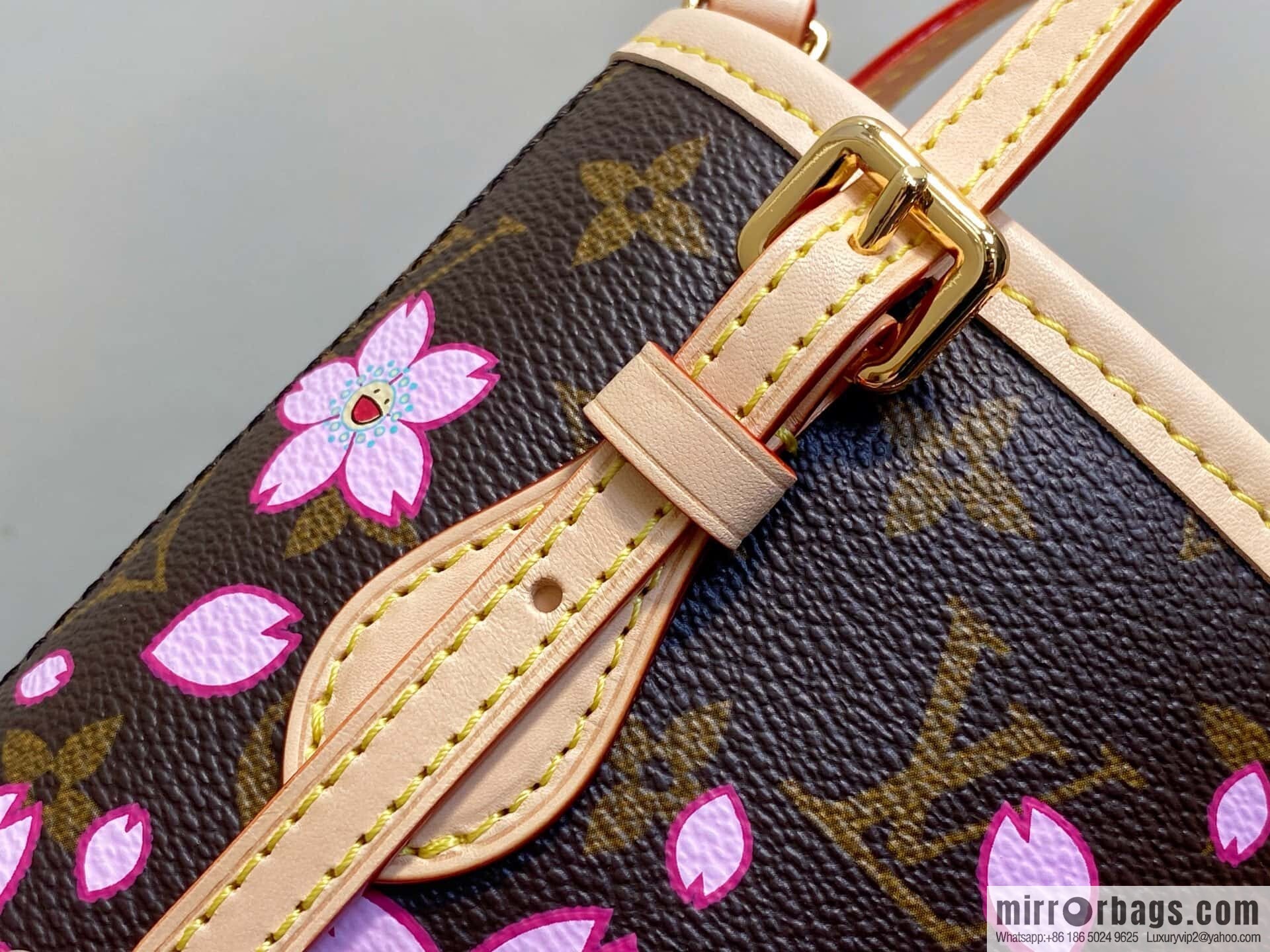 [Boutique‑grade] M13417 old flower, cherry blossom silk screen bucket bag LV XTM NANO BUCKET handbag