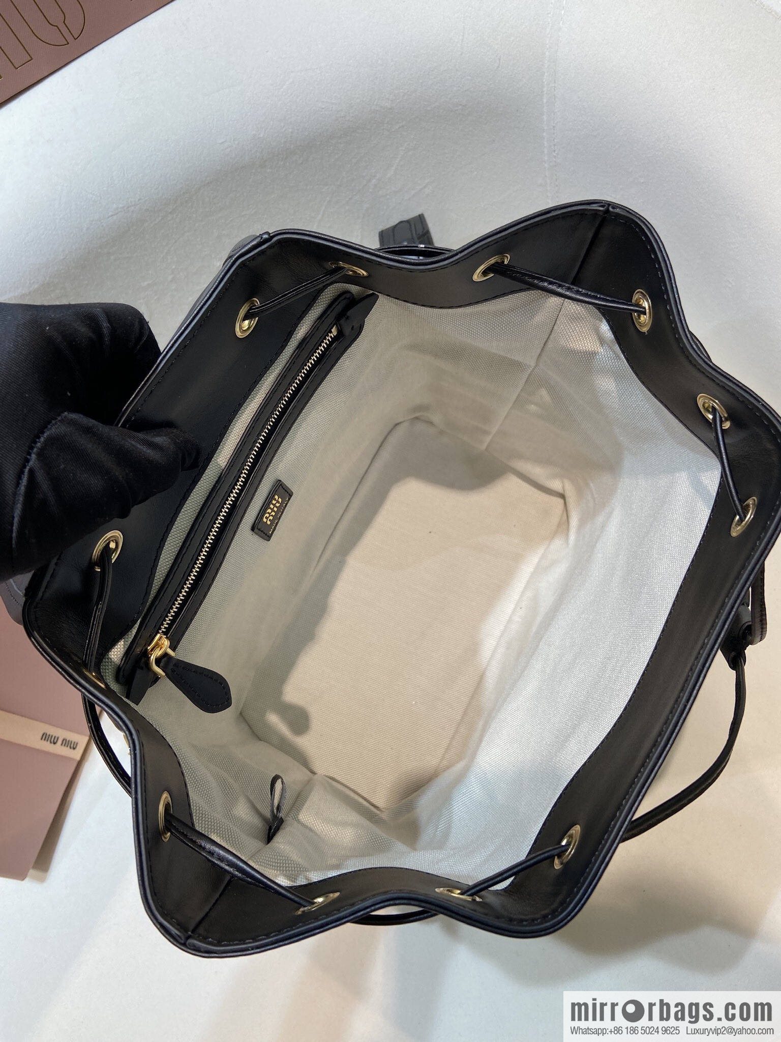 MIUMIU new backpack 5BZ042 large, black.