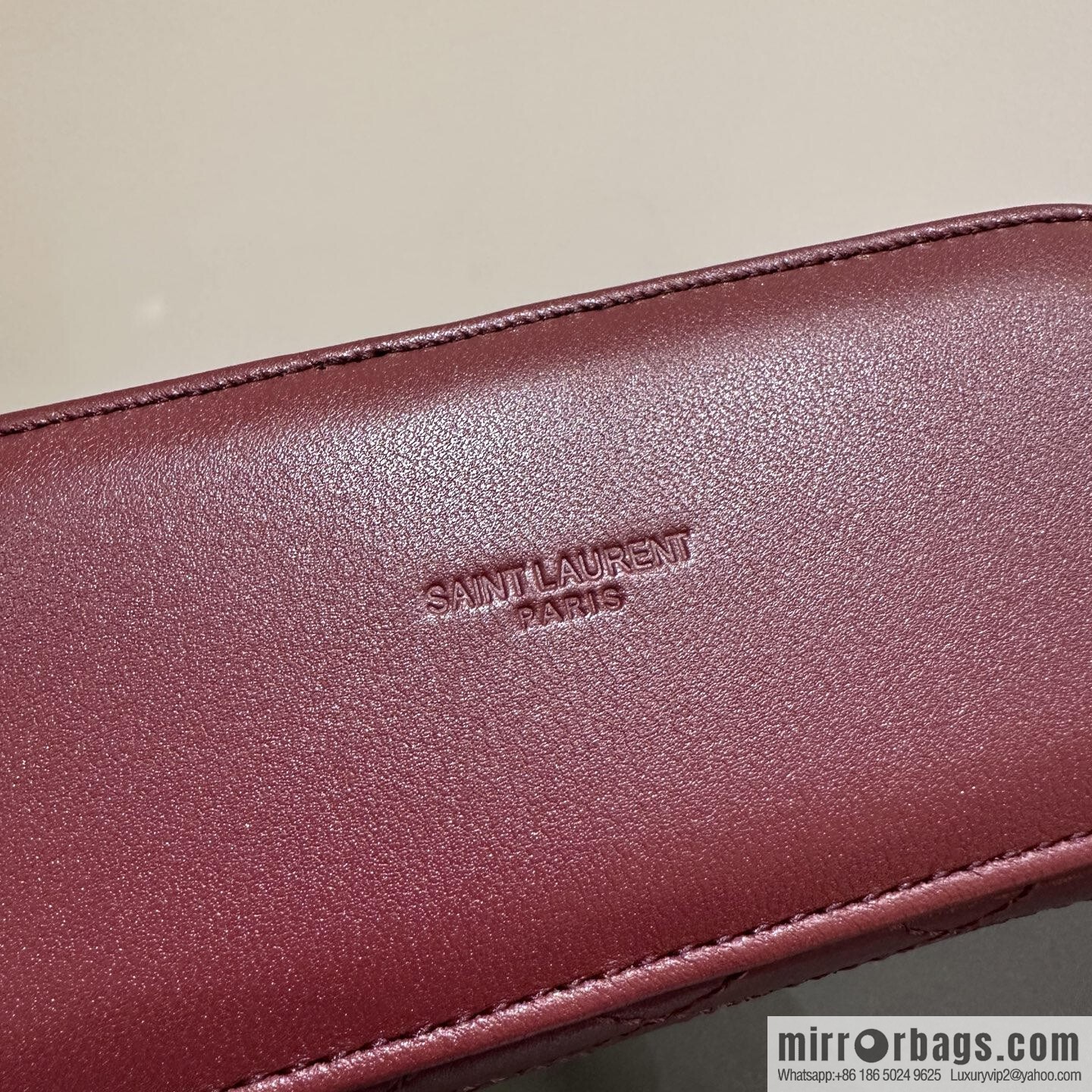 YSL 𝗚𝗔𝗕𝗬 𝗩𝗔𝗡𝗜𝗧𝗬 mini sheepskin clutch bag 766731 burgundy