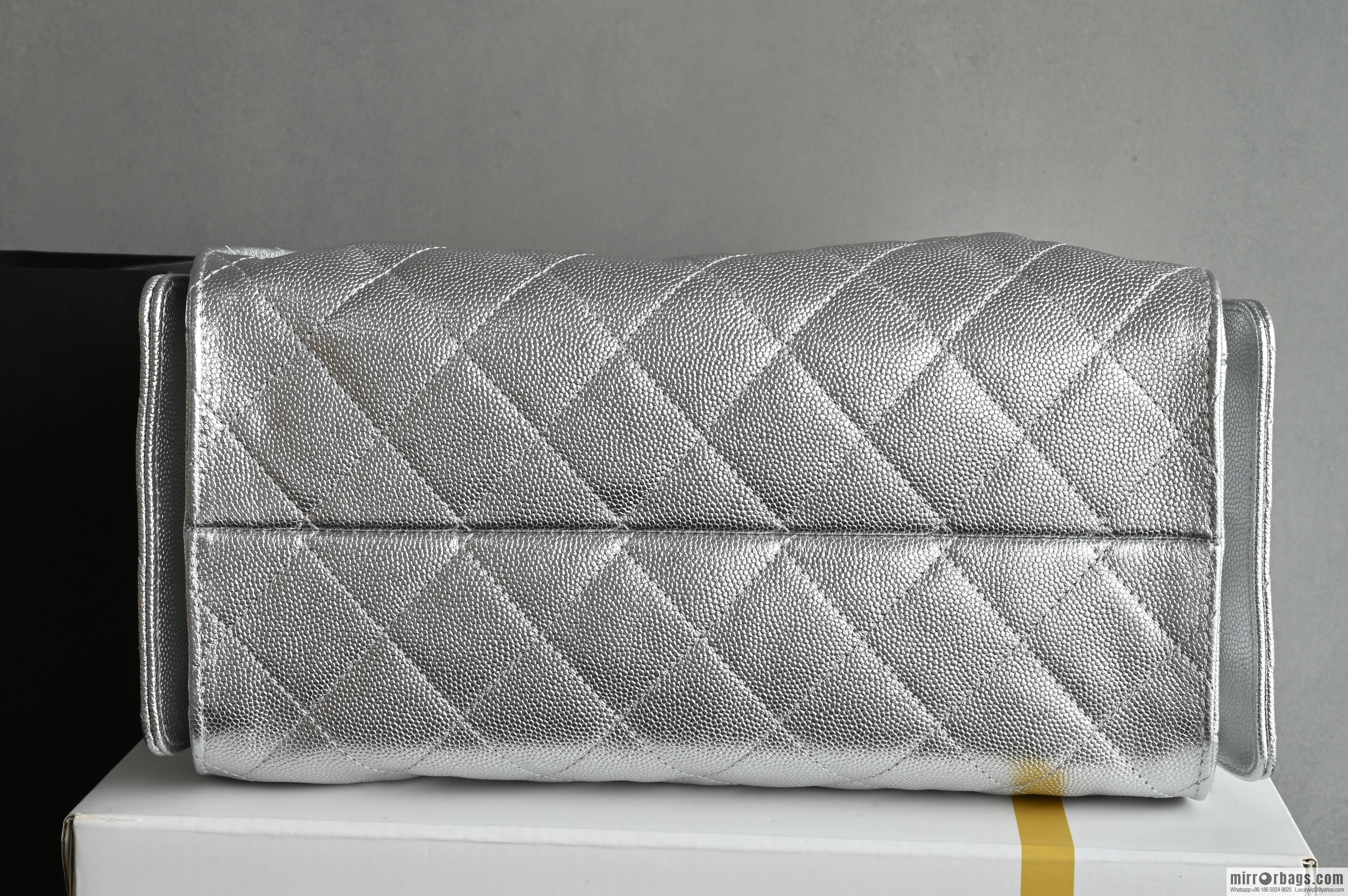 CHANEL Hippie Shopping Bag Small AS5293 Silver