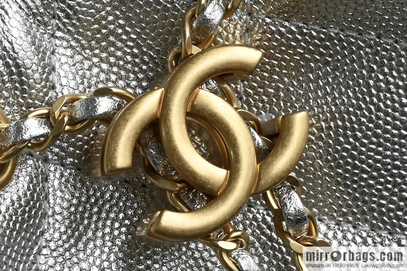 CHANEL Hippie Shopping Bag Small AS5293 Silver