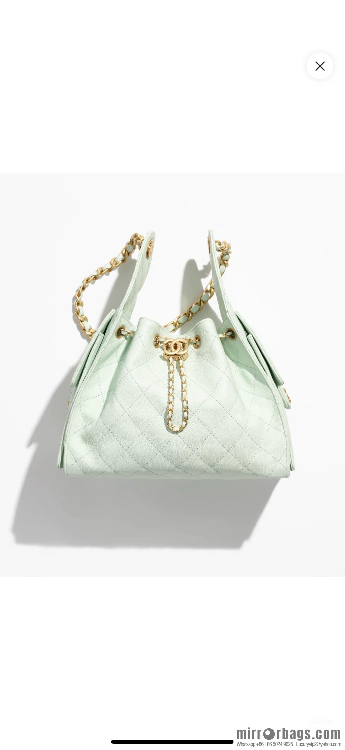 CHANEL Hippie Shopping Bag S AS5293 Apple Green
