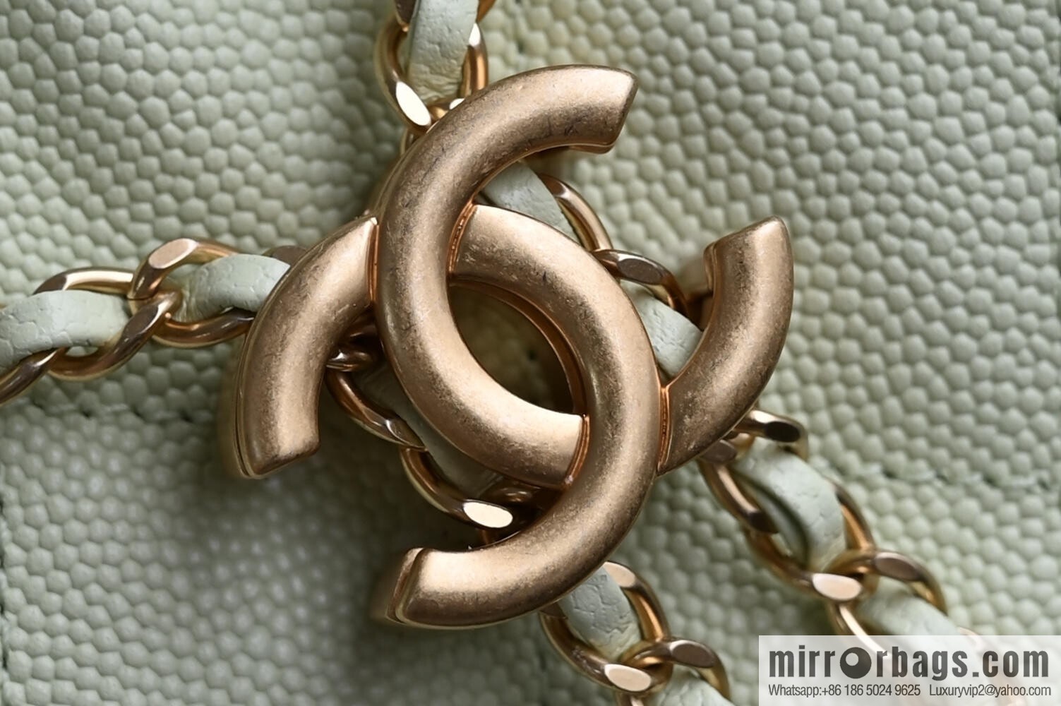 CHANEL Hippie Shopping Bag S AS5293 Apple Green