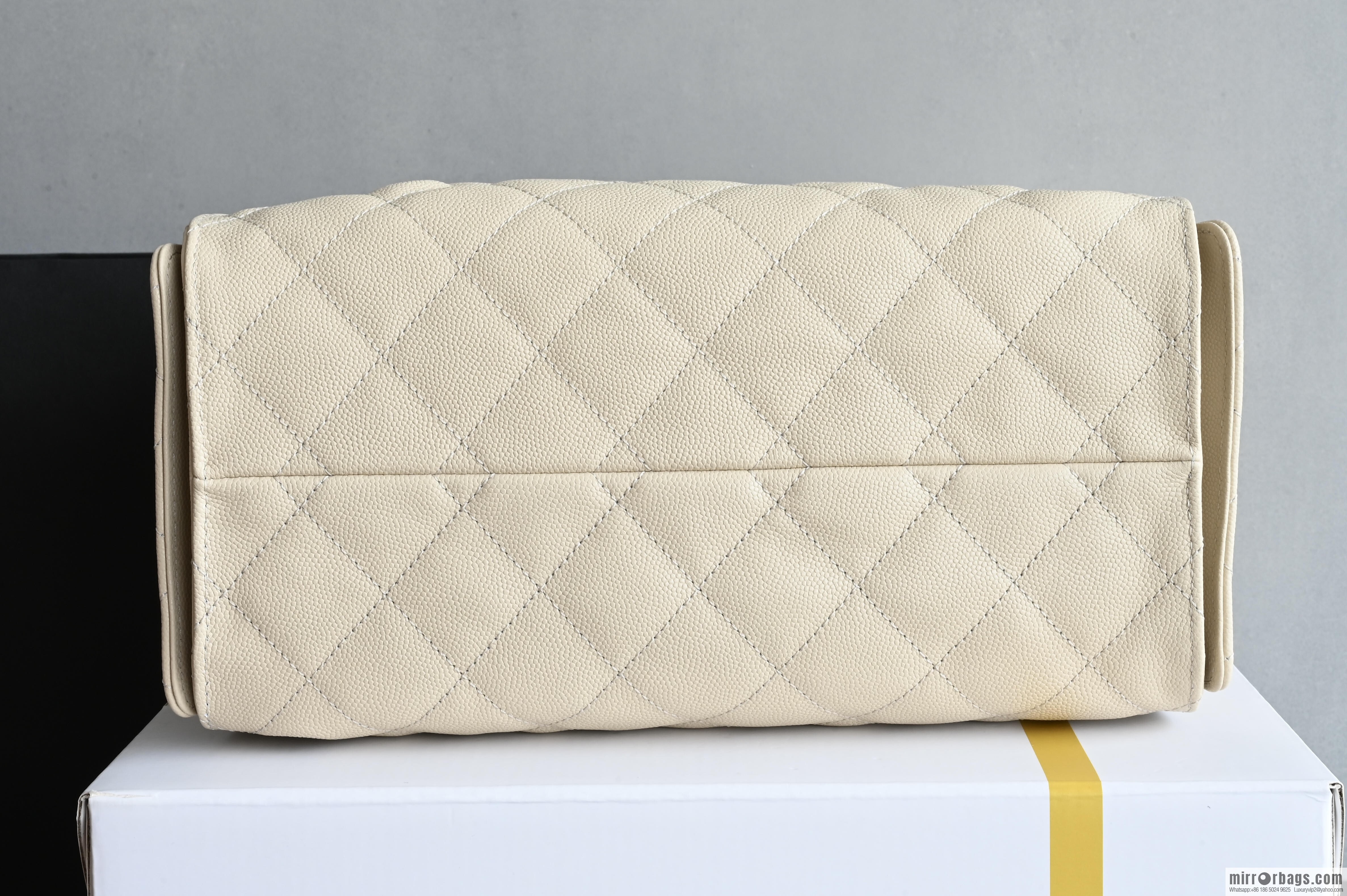 CHANEL Hippie Shopping Bag S AS5293 Milk Tea