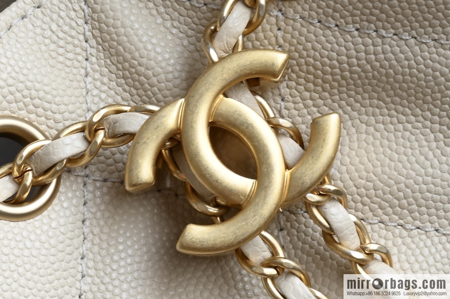 CHANEL Hippie Shopping Bag S AS5293 Milk Tea