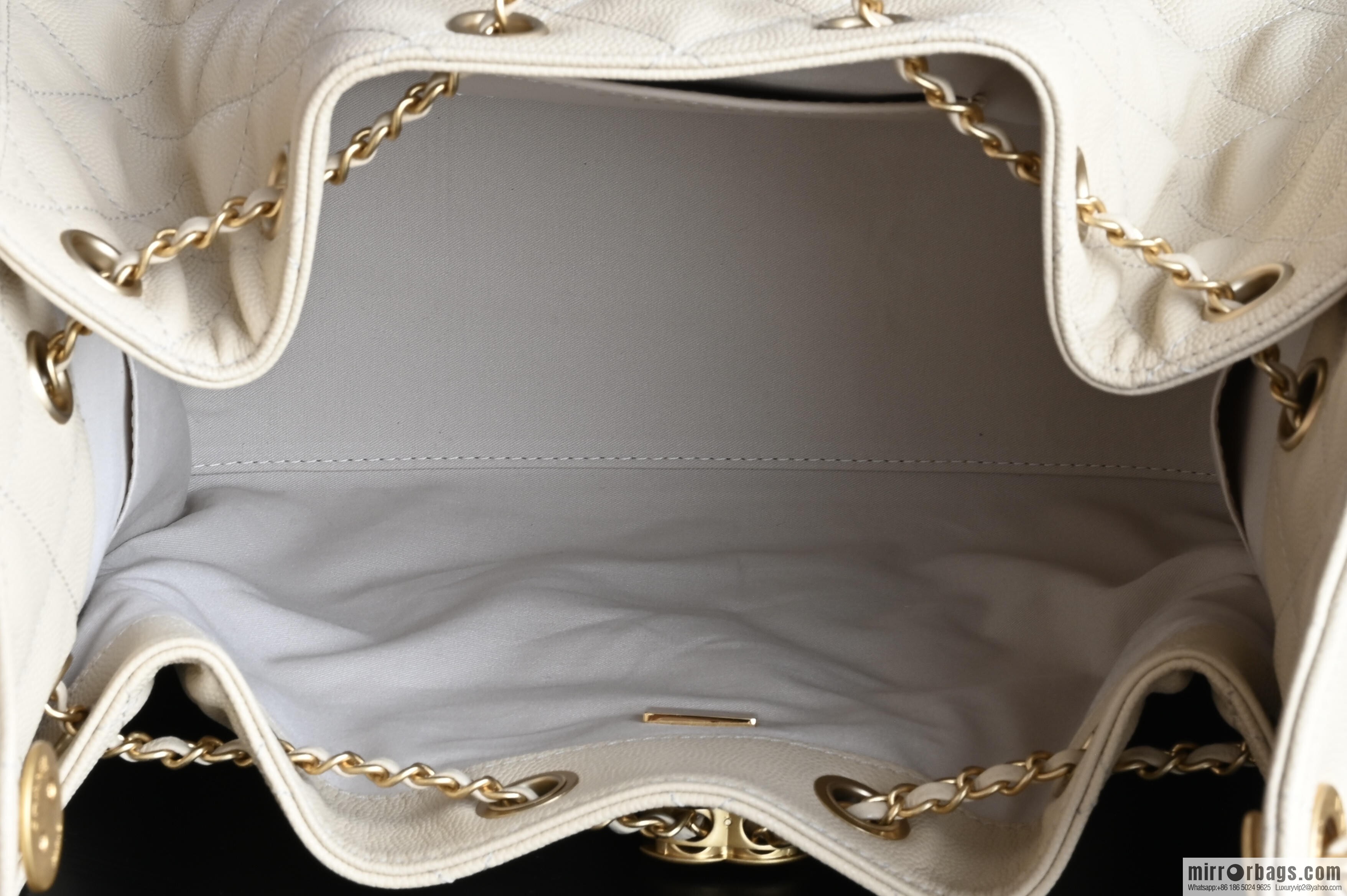 CHANEL Hippie Shopping Bag S AS5293 Milk Tea