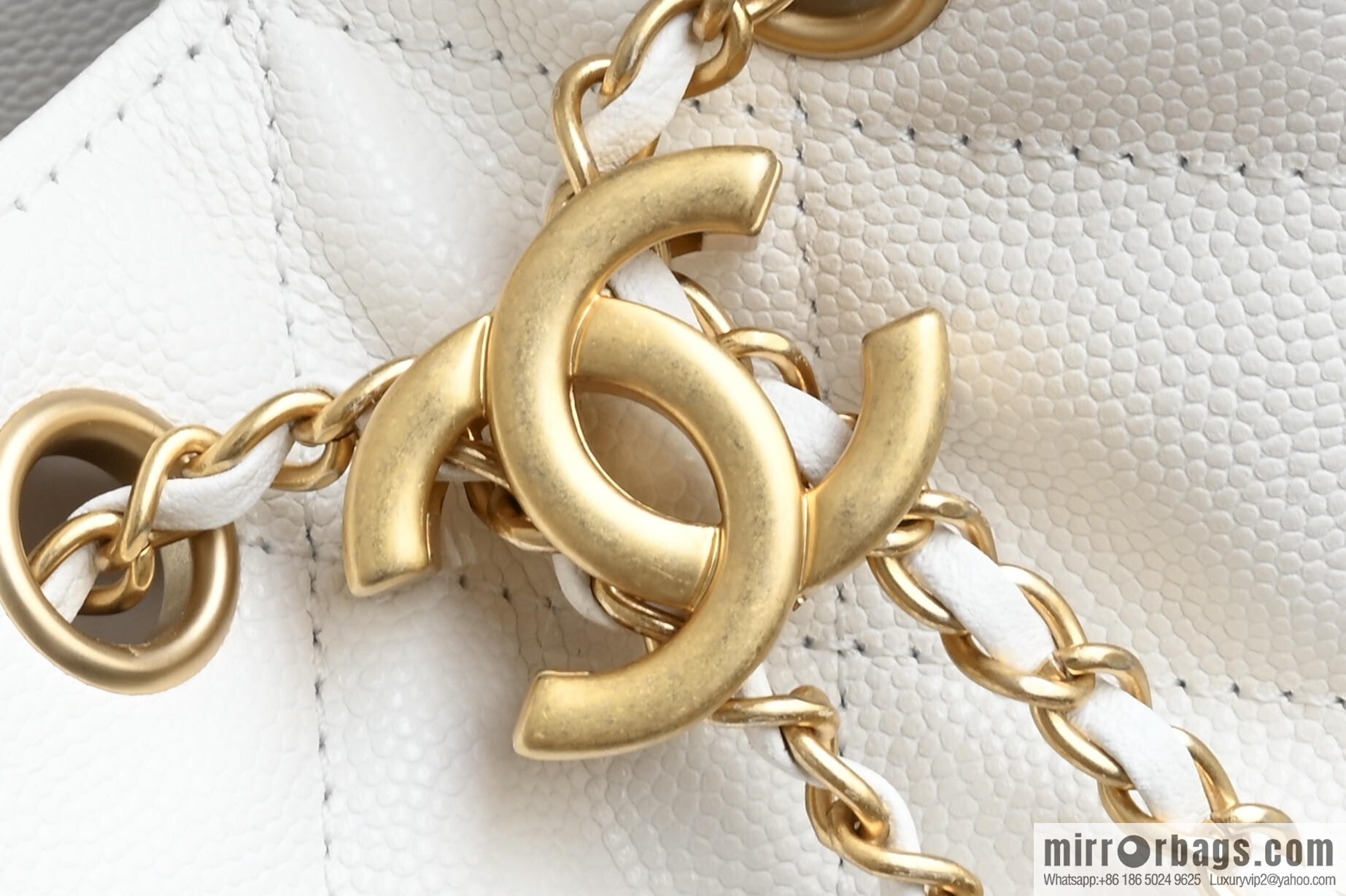 CHANEL Hippie Shopping Bag S AS5293 White