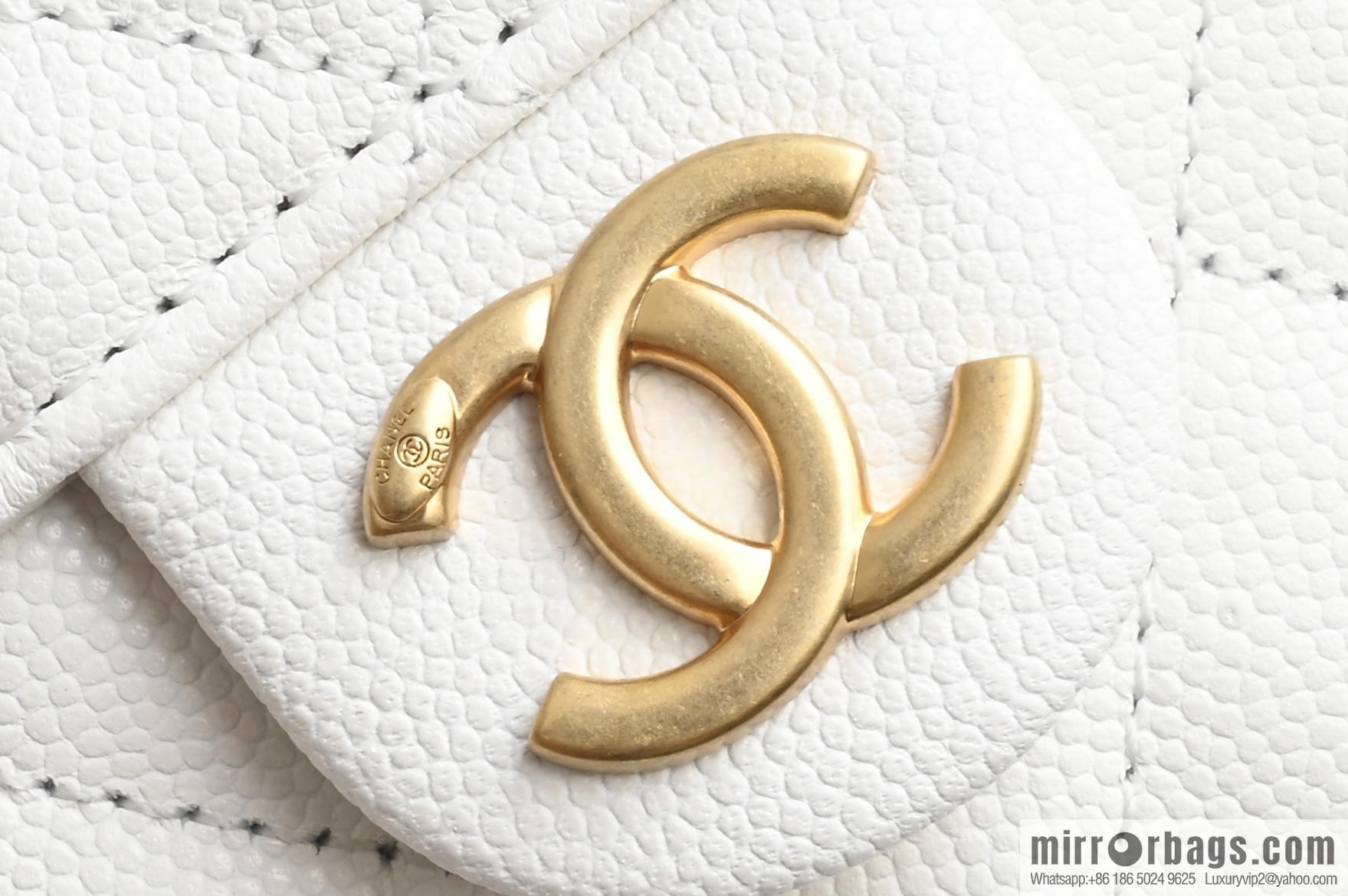 CHANEL Hippie Shopping Bag S AS5293 White