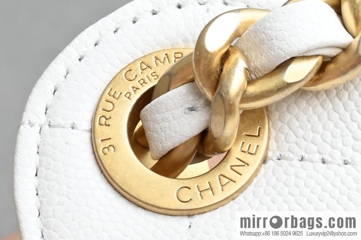 CHANEL Hippie Shopping Bag S AS5293 White